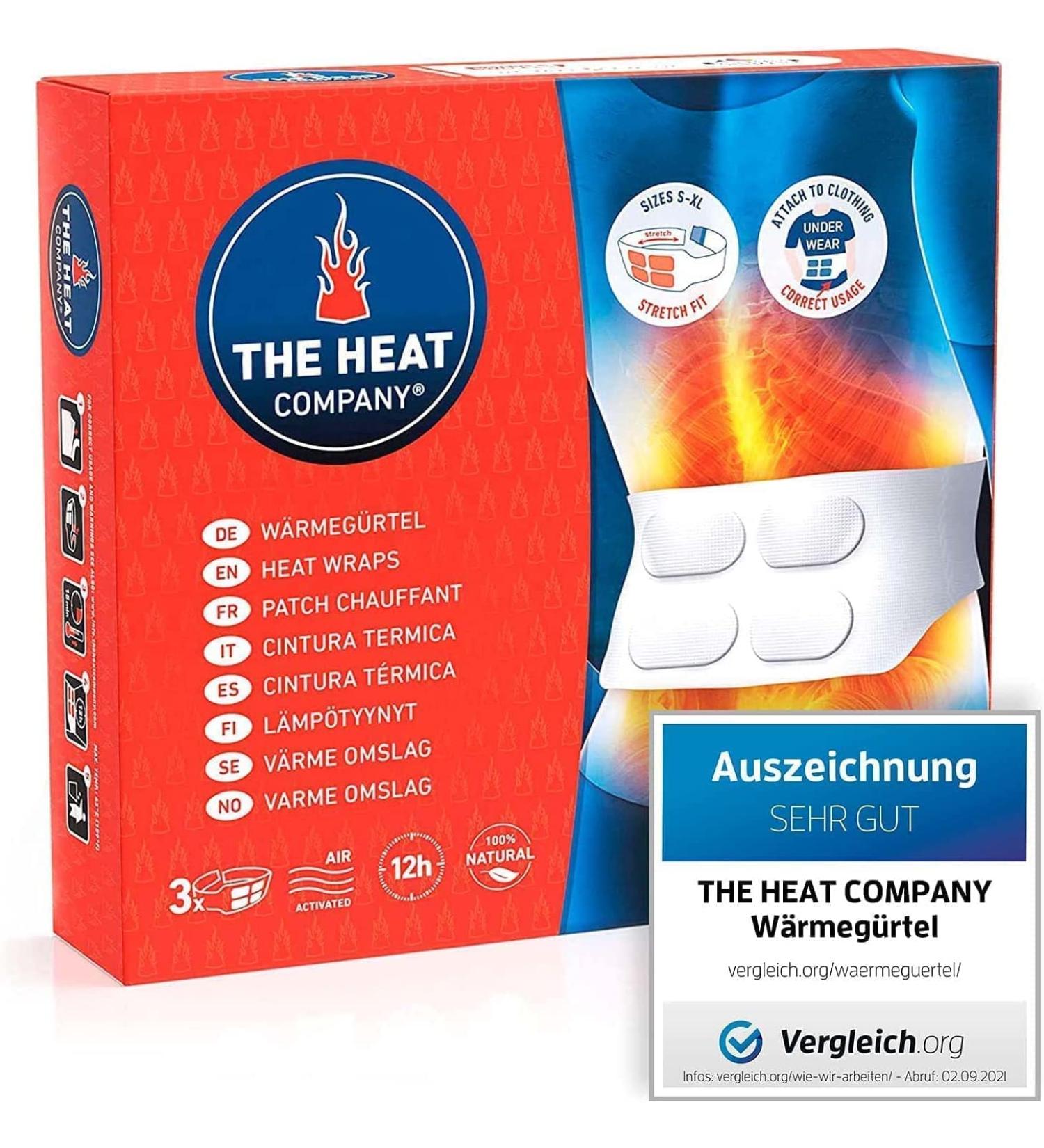 THE HEAT COMPANY Heat Wraps - 3 Pack | Extra Warm for 12 Hours of Pleasant Heat - Buy Online on GoSupps.com