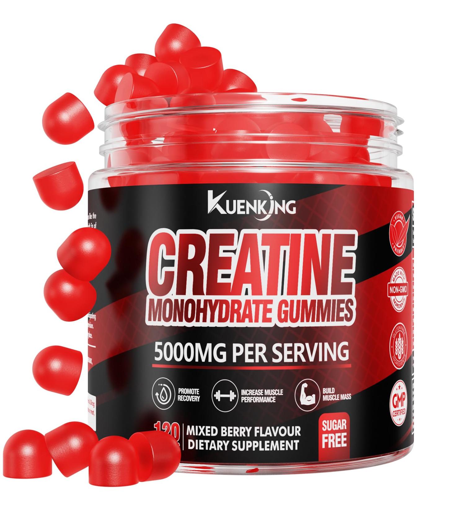 SIAUWE KUENKING Creatine Monohydrate Gummies Support Energy and Muscle 120 Gummies - Buy Online on GoSupps.com