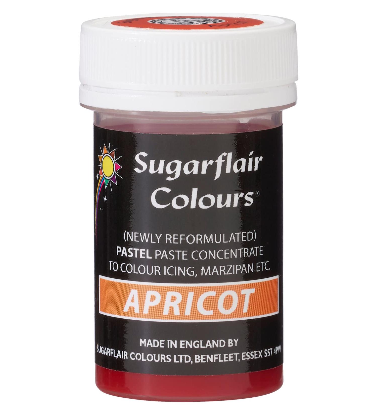 Sugarflair Apricot Pastel Food Colouring Paste Highly Concentrated for Use with Sugar Pastes Buttercream Royal Icing or Cake Mix Subtle Colour Dye - 25g