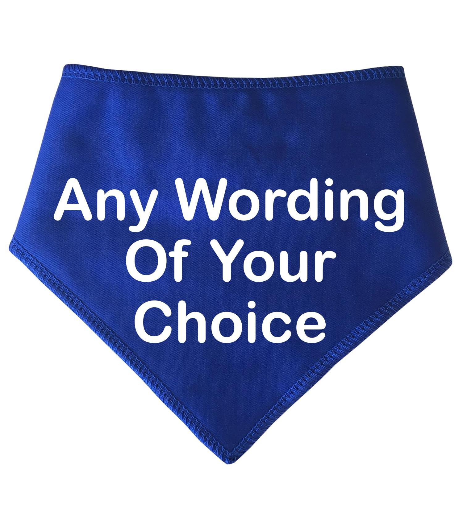 Spoilt Rotten Pets Blue Any Wording Of Your Choice Custom Dog Bandana Scarf For Dogs & Cats (S3 Medium Dogs Labs Staffies & Springers) - Buy Online on GoSupps.com