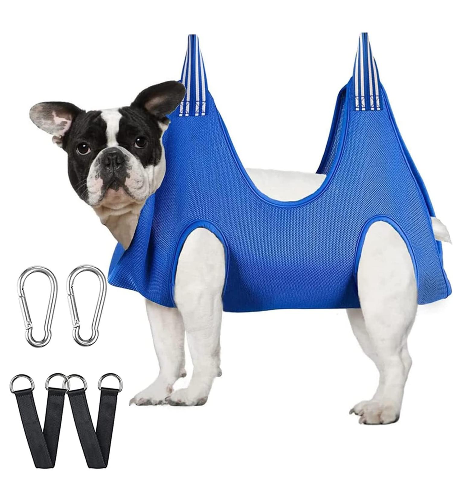 PEHAME Pet Grooming Hammock Pet Grooming Harness for Dogs&Cats Pet Grooming Sling Restraint Bag Pet Supplies Helper Pet Nail Clip Bag for Grooming Nail Cutting/Bathing/Ear/Eye/Dental Care (S ( Max Weight: 30lB ) Blue) S ( Max Weight: 30lB ) Blue - Buy Online on GoSupps.com