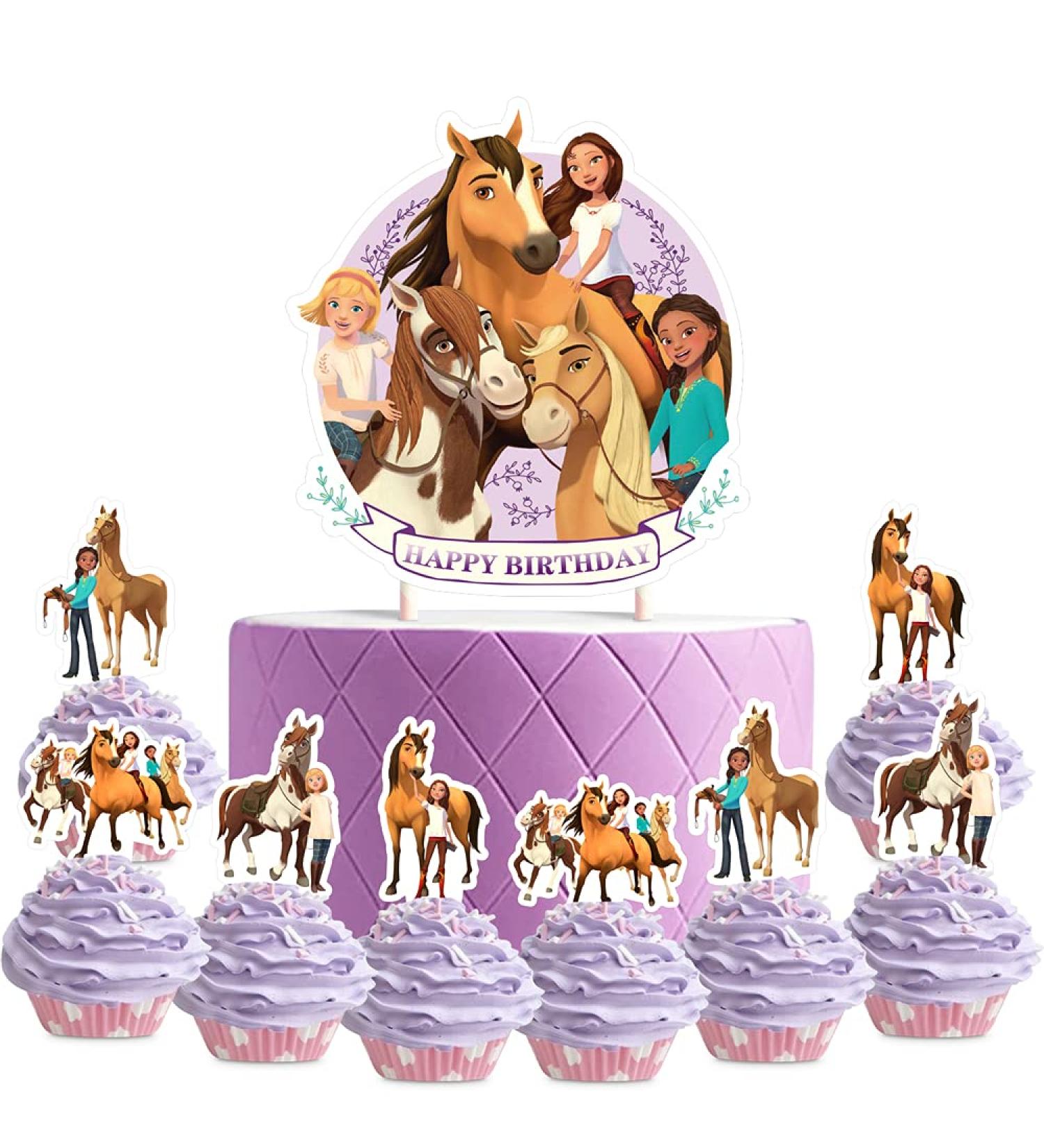21 Free Horse Cake Topper Cupcake Toppers Set - Ideal for Horse Theme Birthday Party Decor and Favors - Buy Online on GoSupps.com