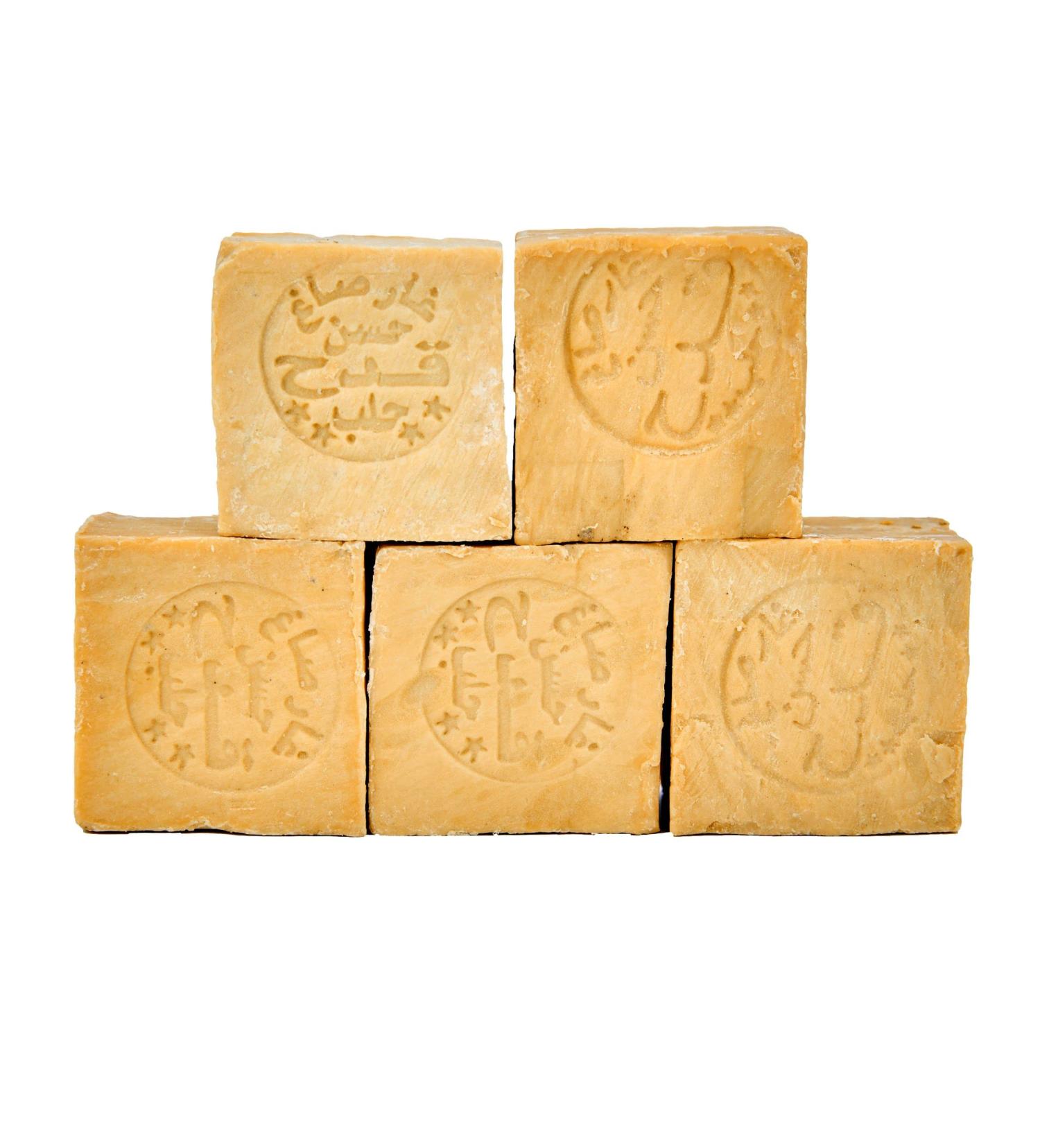 Carenesse Aleppo Soap Package - Vegan Handmade Natural Soap | 5 Pieces | 85% Olive Oil & 15% Laurel Oil | Traditional Authentic Soap (900-950g) - Buy Online on GoSupps.com