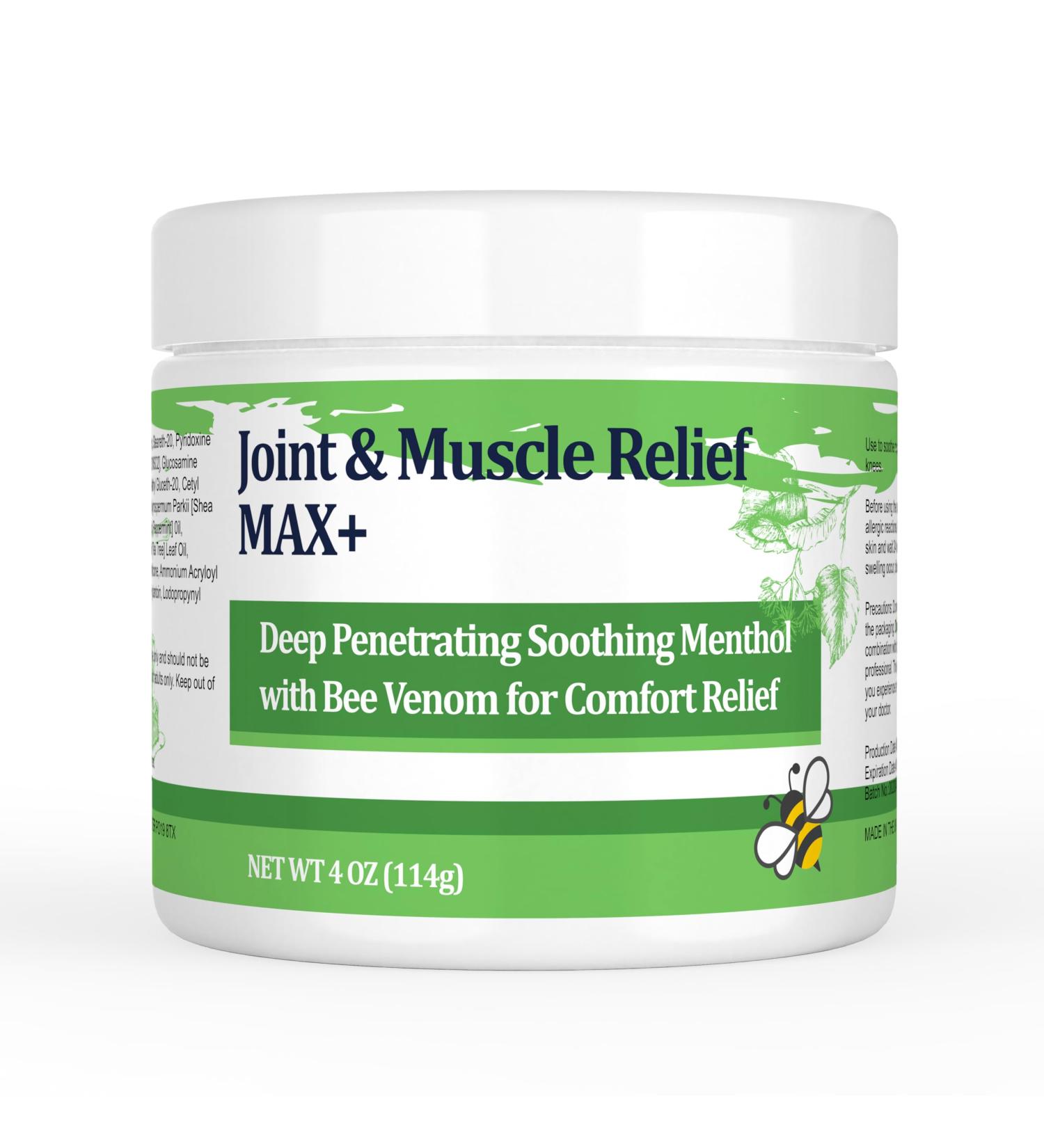 DUBOONAIO Max Energy Bee Venom Cream Muscle Joint Soothing Cream Pure Natural for Back Neck Hands Feet Shoulder Leg Knee Ankle Care - Buy Online on GoSupps.com