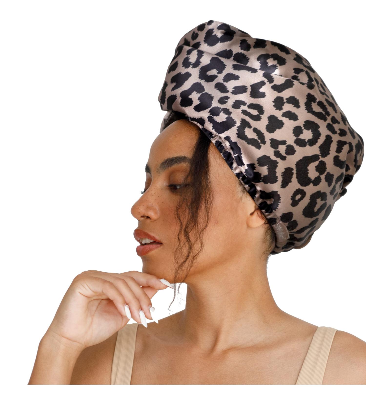 Microfiber Hair Towel for Women | Satin Towel for Curly Hair | Hair Plop Towel | SMPL Objects Leopard Print - Buy Online on GoSupps.com