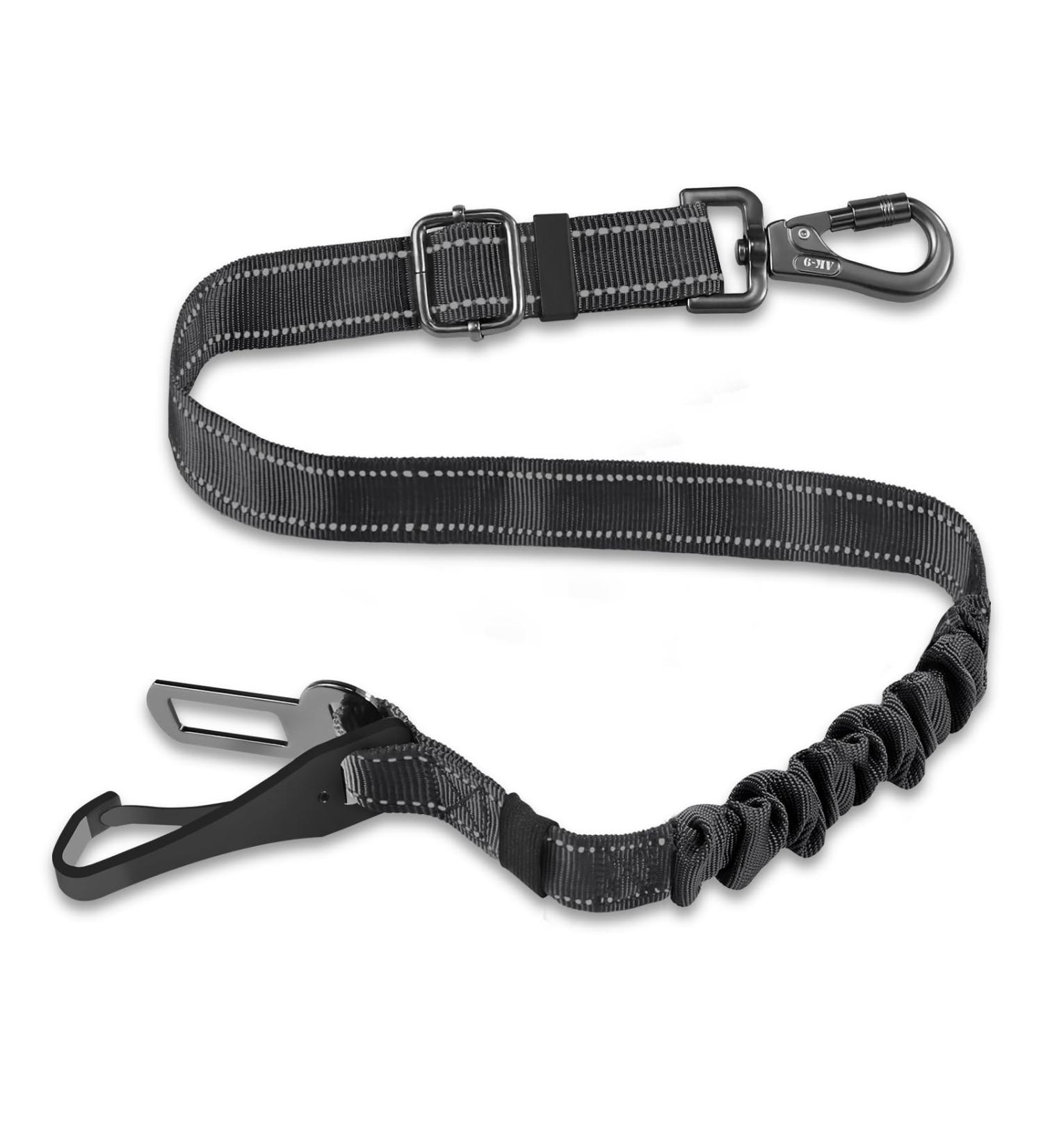 Adjustable Dog Seat Belt for Car Safety | Universal Fit Dog Harness - Black - Buy Online on GoSupps.com