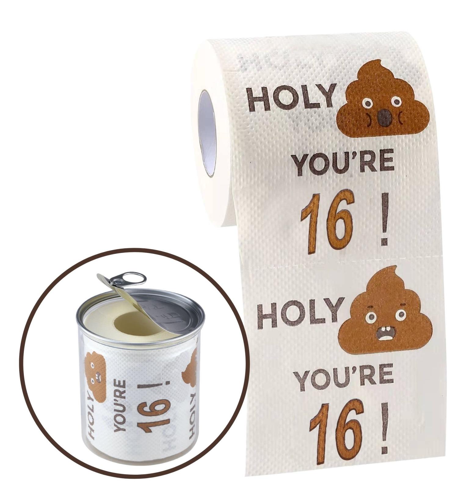 16th Birthday Toilet Paper Roll - Funny Gag Gift for Boys and Girls | Novelty Birthday Party Decorations and Supplies - Buy Online on GoSupps.com