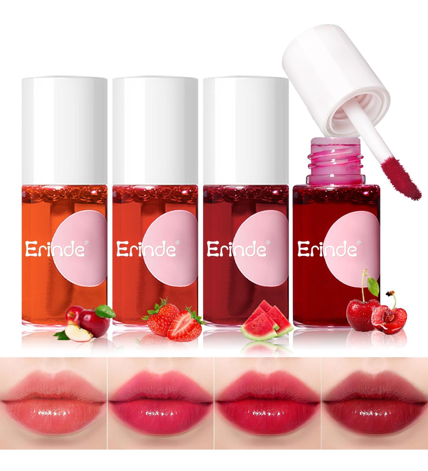 Erinde Lip Tint Stain Makeup - Korean Natural Lip Tint | Waterproof Non-Sticky & Long-Lasting Liquid Lipstick - Mini Sizes #01 #03 #04 - Buy Online on GoSupps.com
