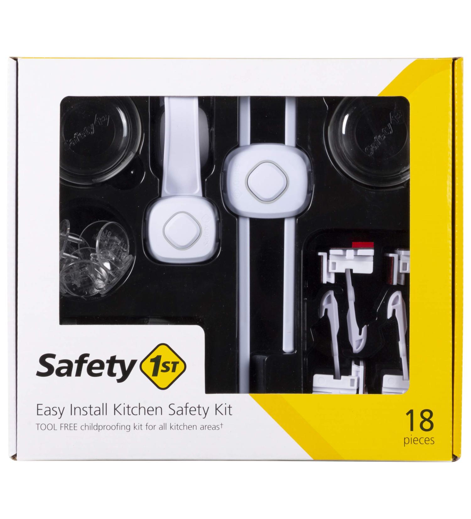 Safety 1st Room Solutions Baby Proof Kitchen Safety Kit - Plug Protectors, Stove Knob Covers, Cabinet & Drawer Locks - Buy Online on GoSupps.com