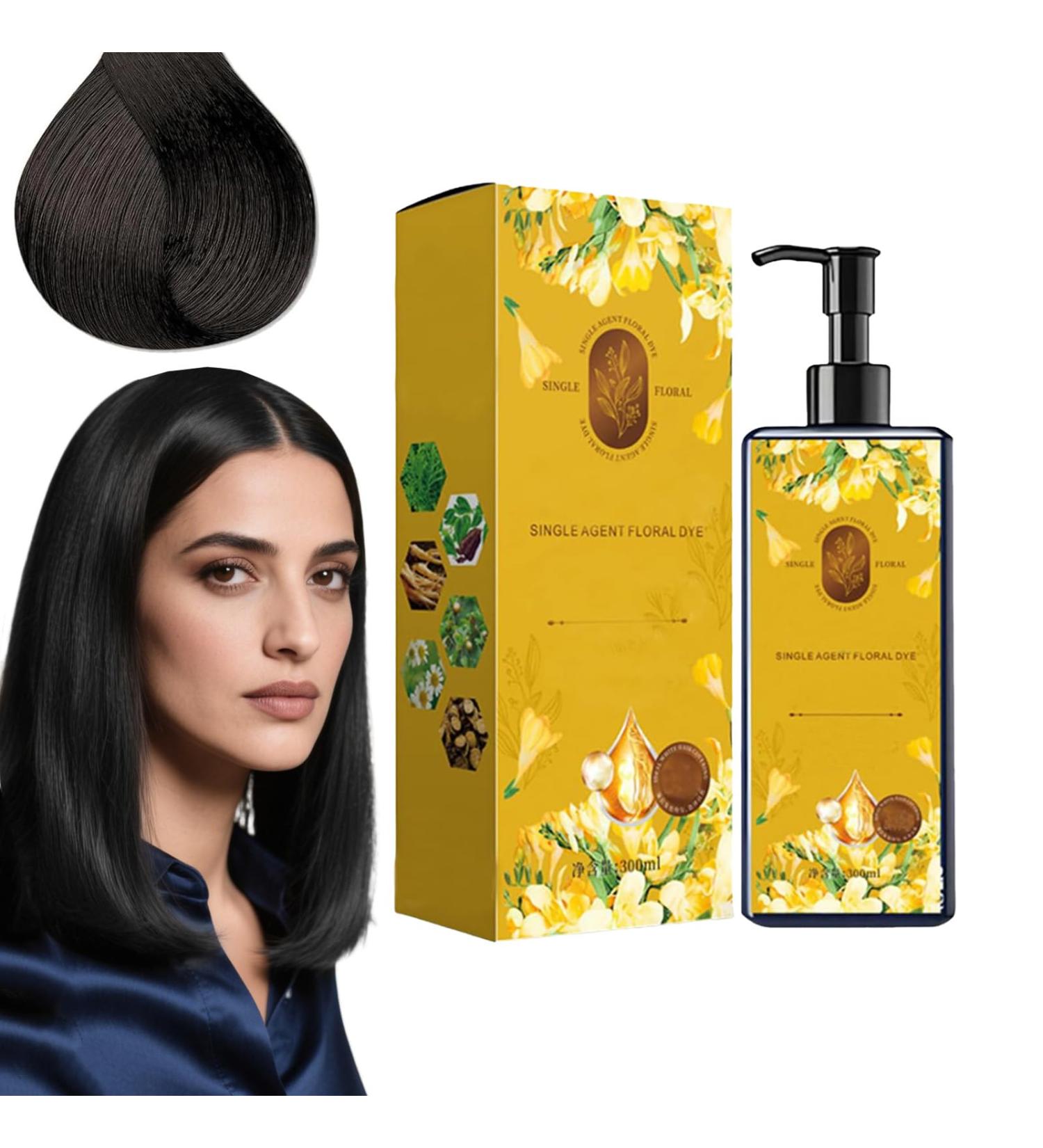 VKaoess Nourishing shampoo for plantbased hair coloring herbal ingredients for gray coverage longlasting shades of jet black dark brown and chestnut brown for women and men 300ml Dark Brown - Buy Online on GoSupps.com