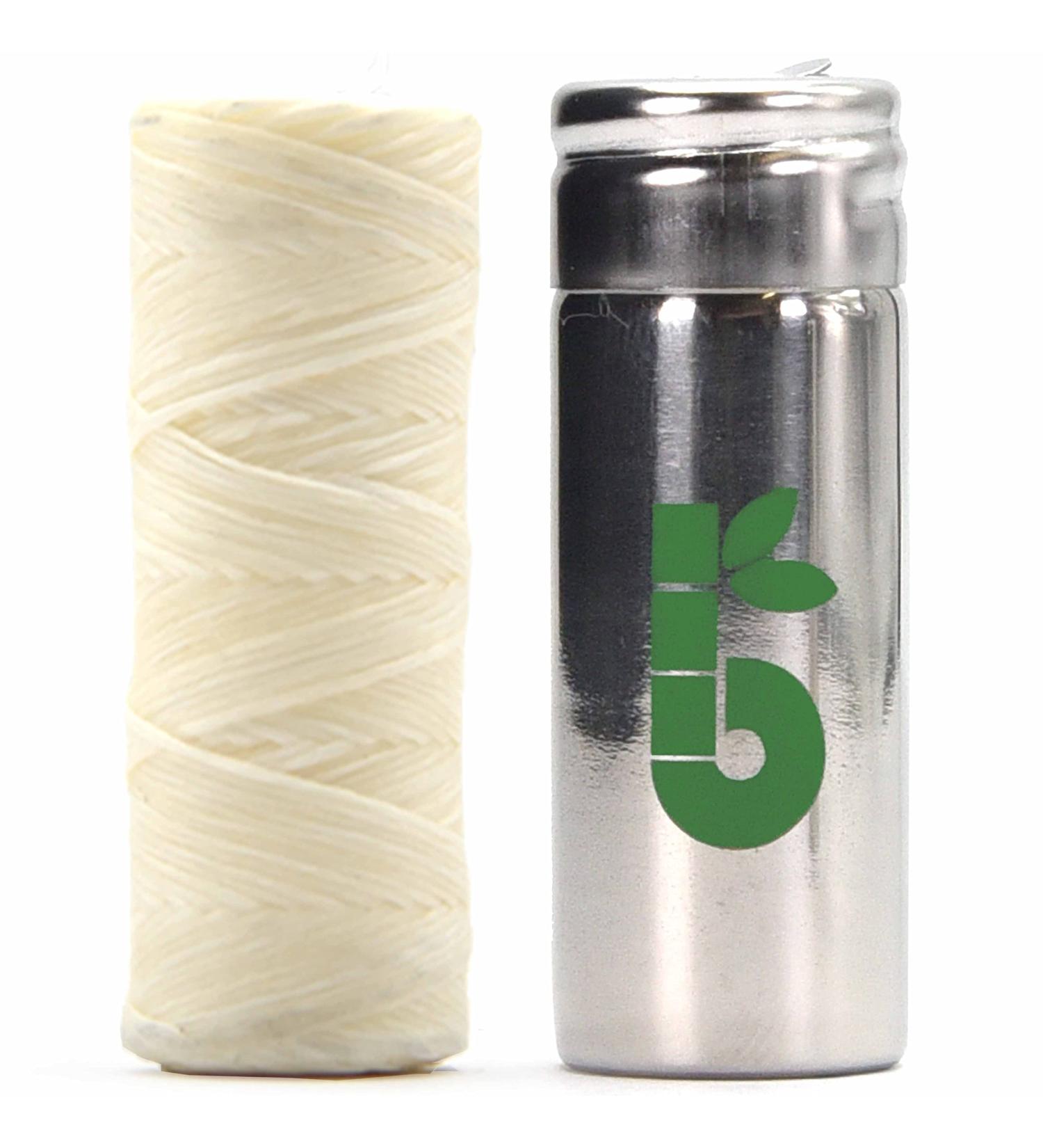 Eco-Friendly Dental Floss | Vegan & Zero Waste | Compostable & Plastic-Free | Bambaw 50m Mint Floss with Stainless Steel Dispenser - Buy Online on GoSupps.com