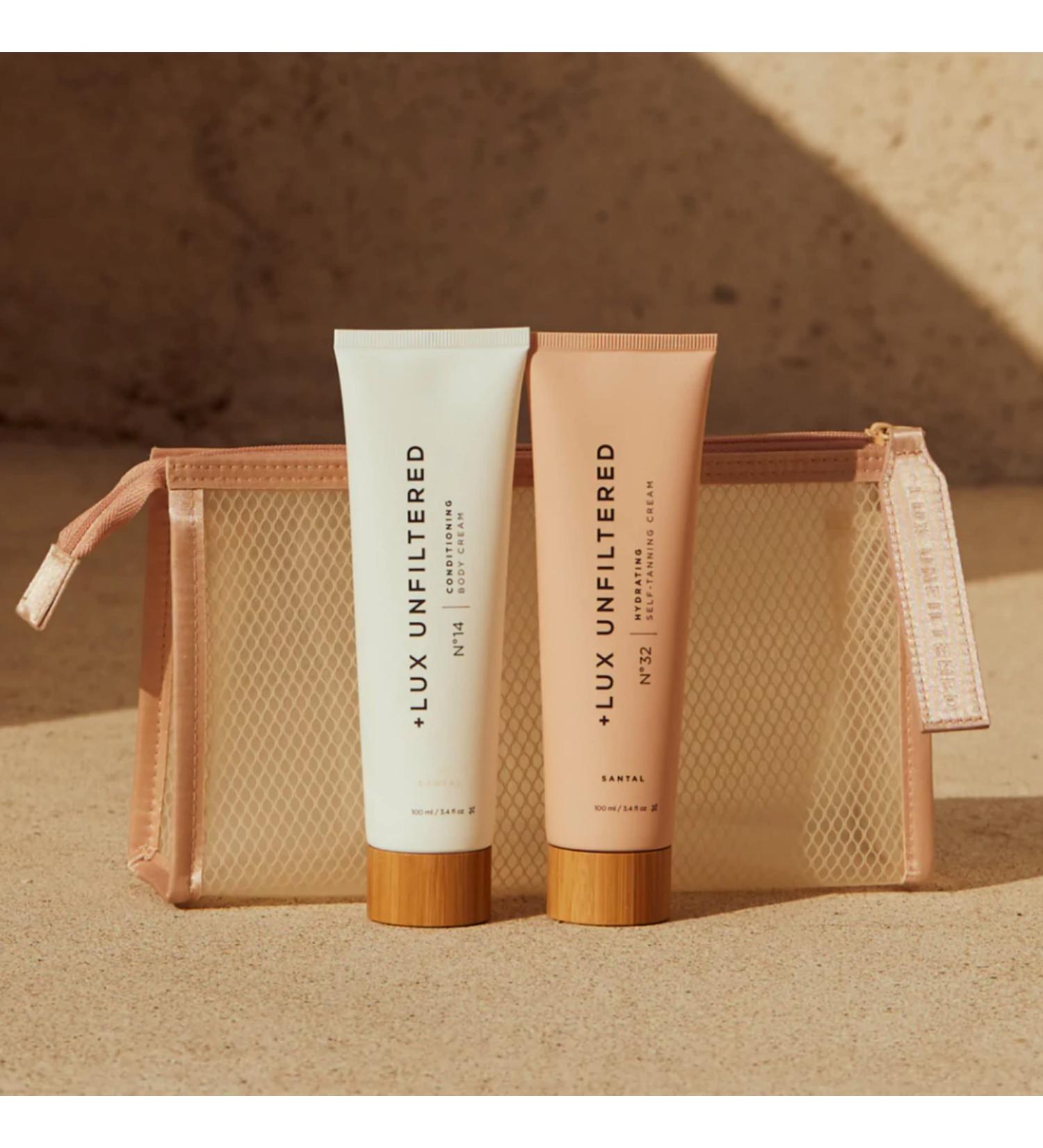 First Class Glow Travel Kit: N 32 Original Hydrating Self-Tanning Cream & N 14 Conditioning Body Cream (Santal) - Buy Online on GoSupps.com