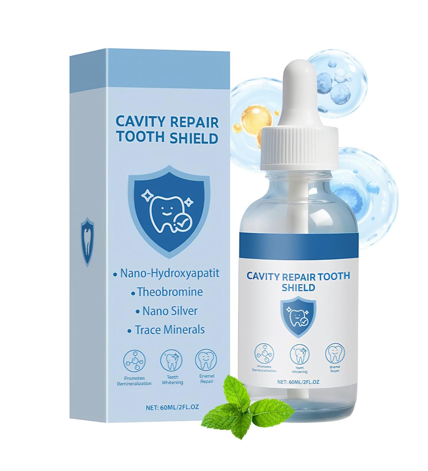 Dental Cavity Liquid - 60ml Natural Inversion and Strengthening Drops Oral Health Liquid | For Daily Use at Bedtime After Brushing at Home and While Traveling - Buy Online on GoSupps.com