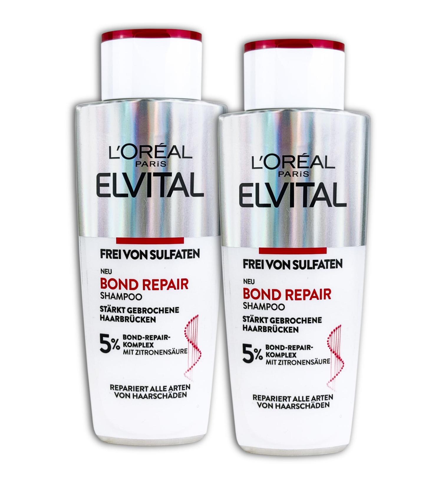 L'OR AL Pack of 2 L'Or al Paris Elvital Bond Repair Anti-Damage Hair Shampoos 2 x 200 ml