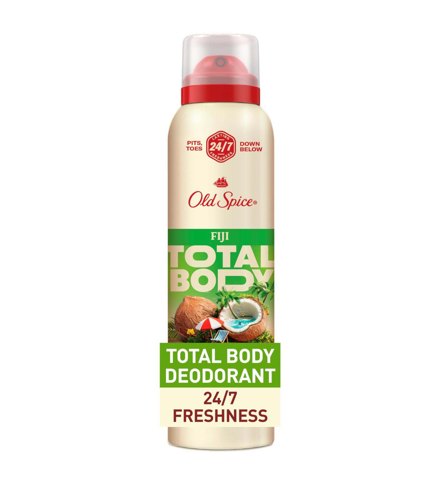 Old Spice Whole Body Deodorant for Men Total Body Deodorant Fiji Scent Aluminum Free Deodorant Spray for 24/7 Freshness // Dermatologist Tested Whole Body Deodorant 3.5 oz - Buy Online on GoSupps.com
