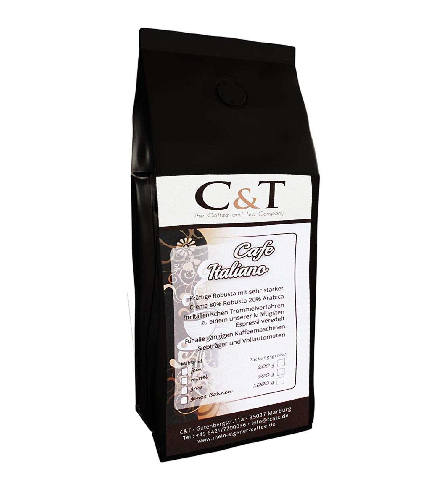 The Coffee and Tea Company Café Italiano Forte Crema Whole Bean (500g)