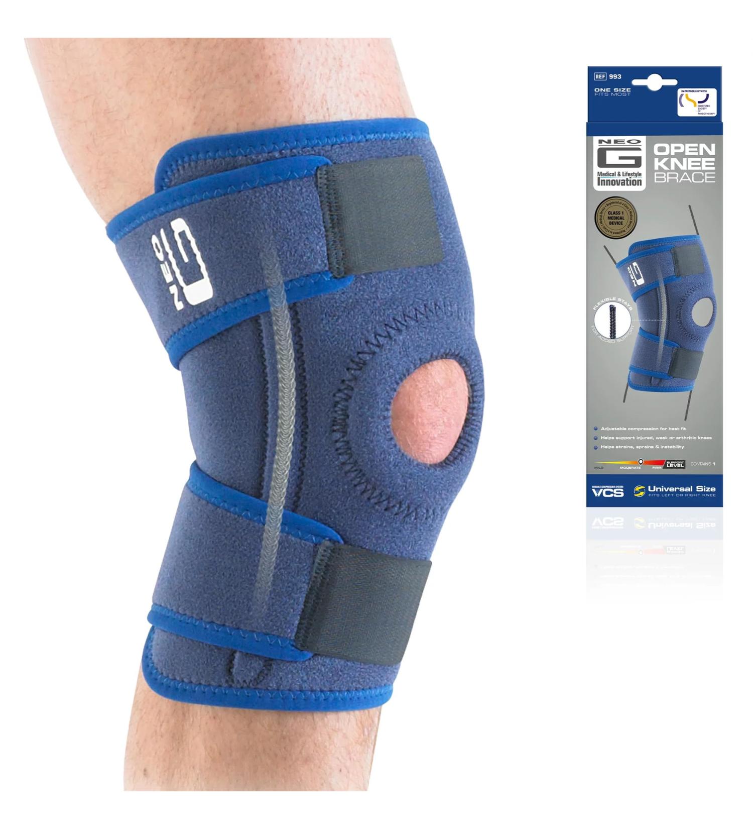 Neo-G Open Knee Brace | Patella Support for Joint Pain & Meniscus Tear | Class 1 Medical Device - Left & Right Knee - Buy Online on GoSupps.com
