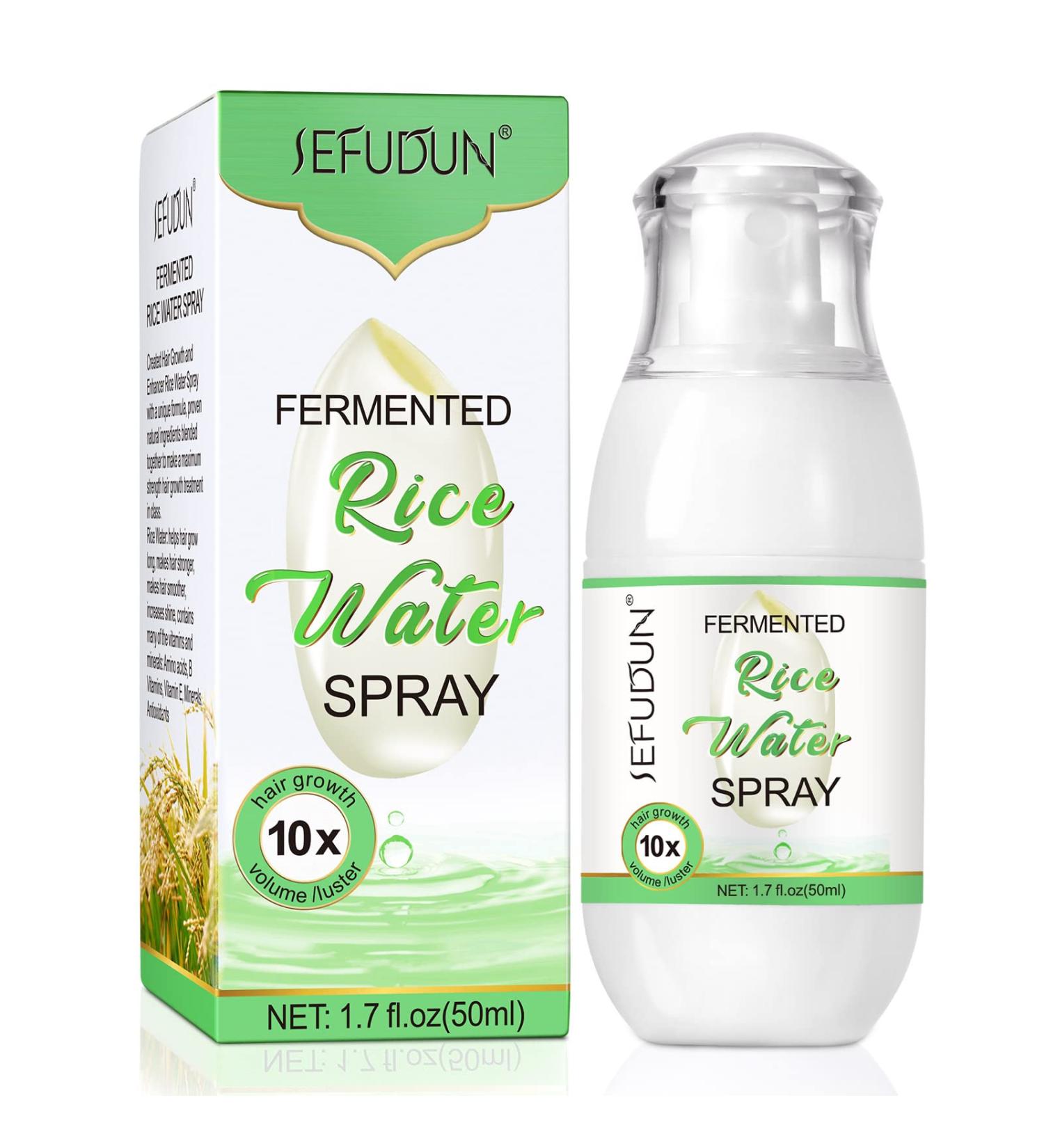 Hair Serum Sprays Rice Water for Hair Thickness Strength Shine - Leave-in Conditioner Moisturizer for Women and Men for Thicker Longer and Fuller Hair with Biotin - Buy Online on GoSupps.com