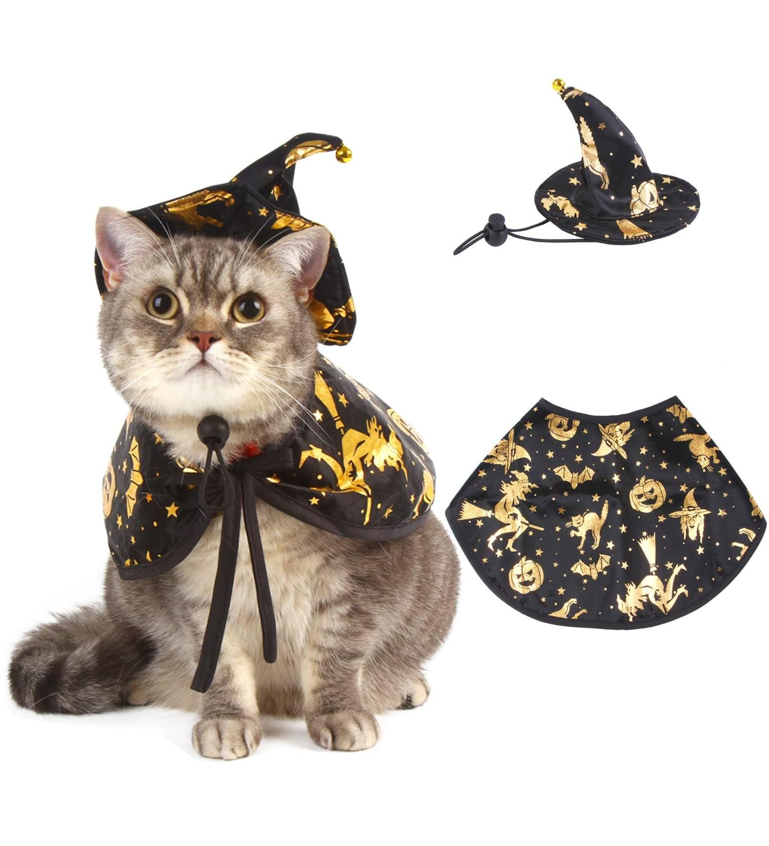 Halloween Pet Costume | Jofony Cloak & Hat Set for Dogs & Cats | Perfect for Small & Medium Pets - Buy Online on GoSupps.com