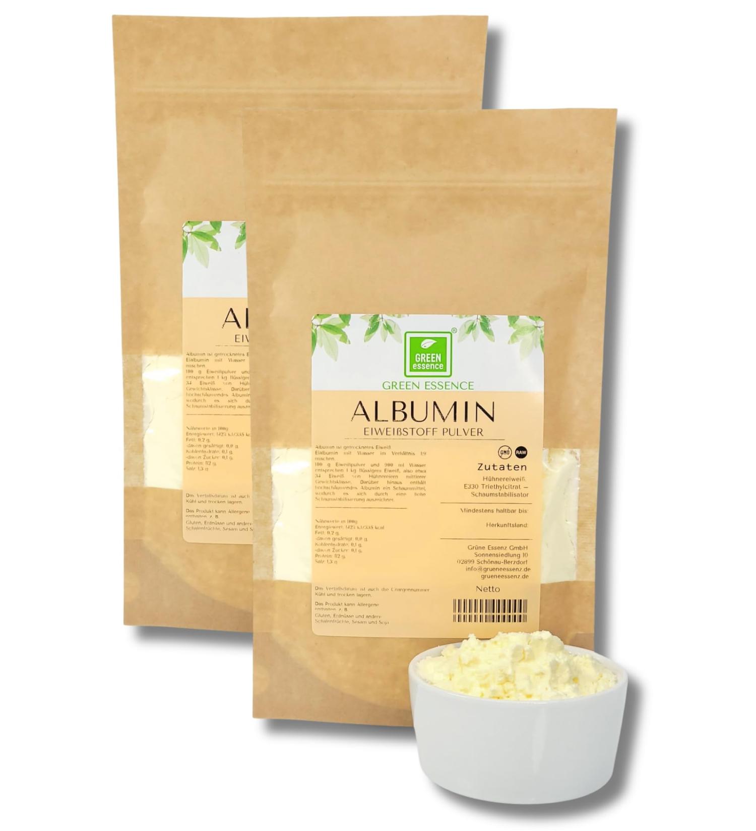 Buy Albumin Powder Protein 1000g - Dried & Pasteurized - Green Essence - Best International Shipping - Buy Online on GoSupps.com
