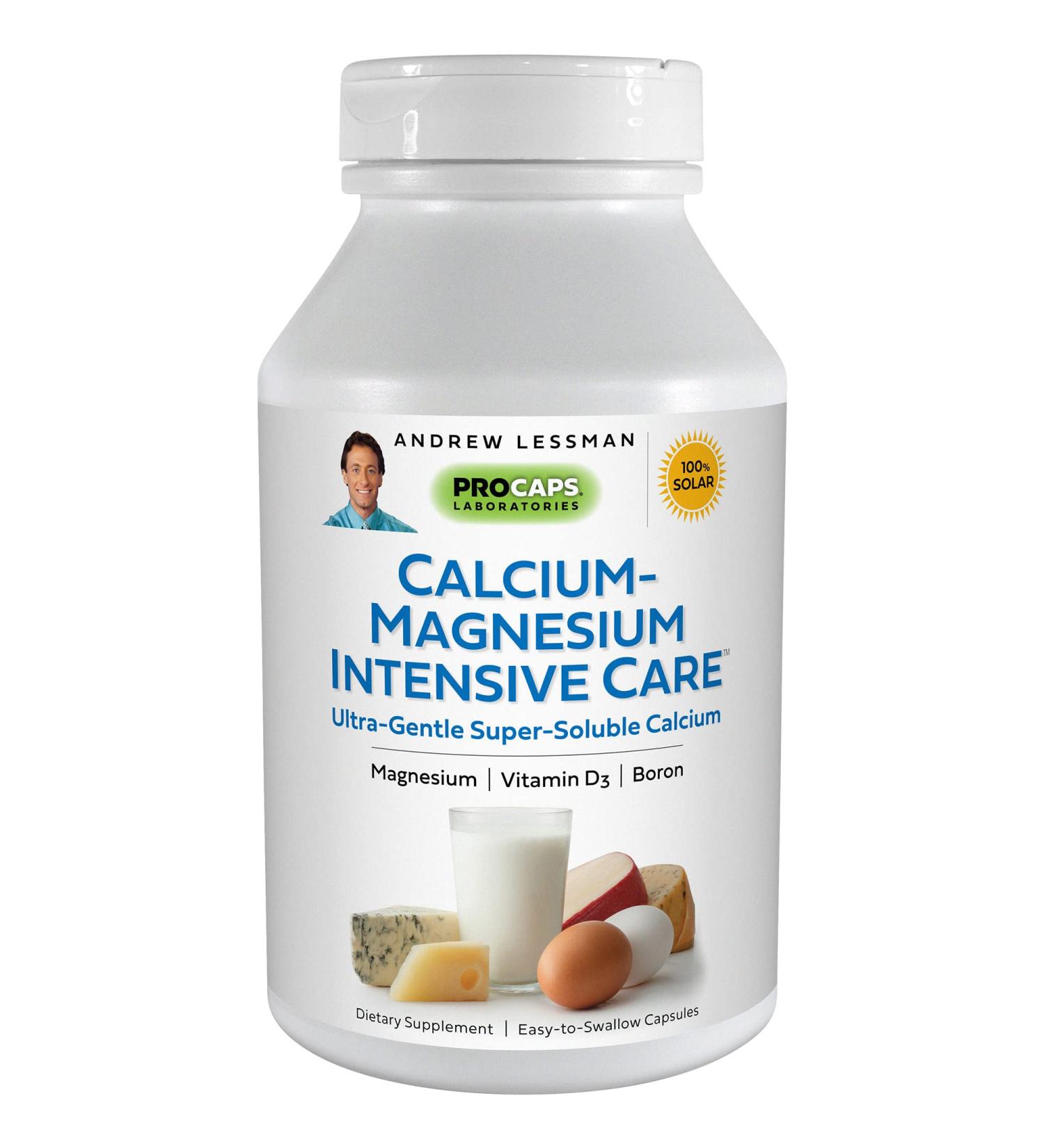 Andrew Lessman Calcium Magnesium Intensive Care 250 Capsules for Bone Health. Easy-to-Swallow, Super Soluble Powder. Gentle on Sensitive Stomachs - 250 Count - Buy Online on GoSupps.com