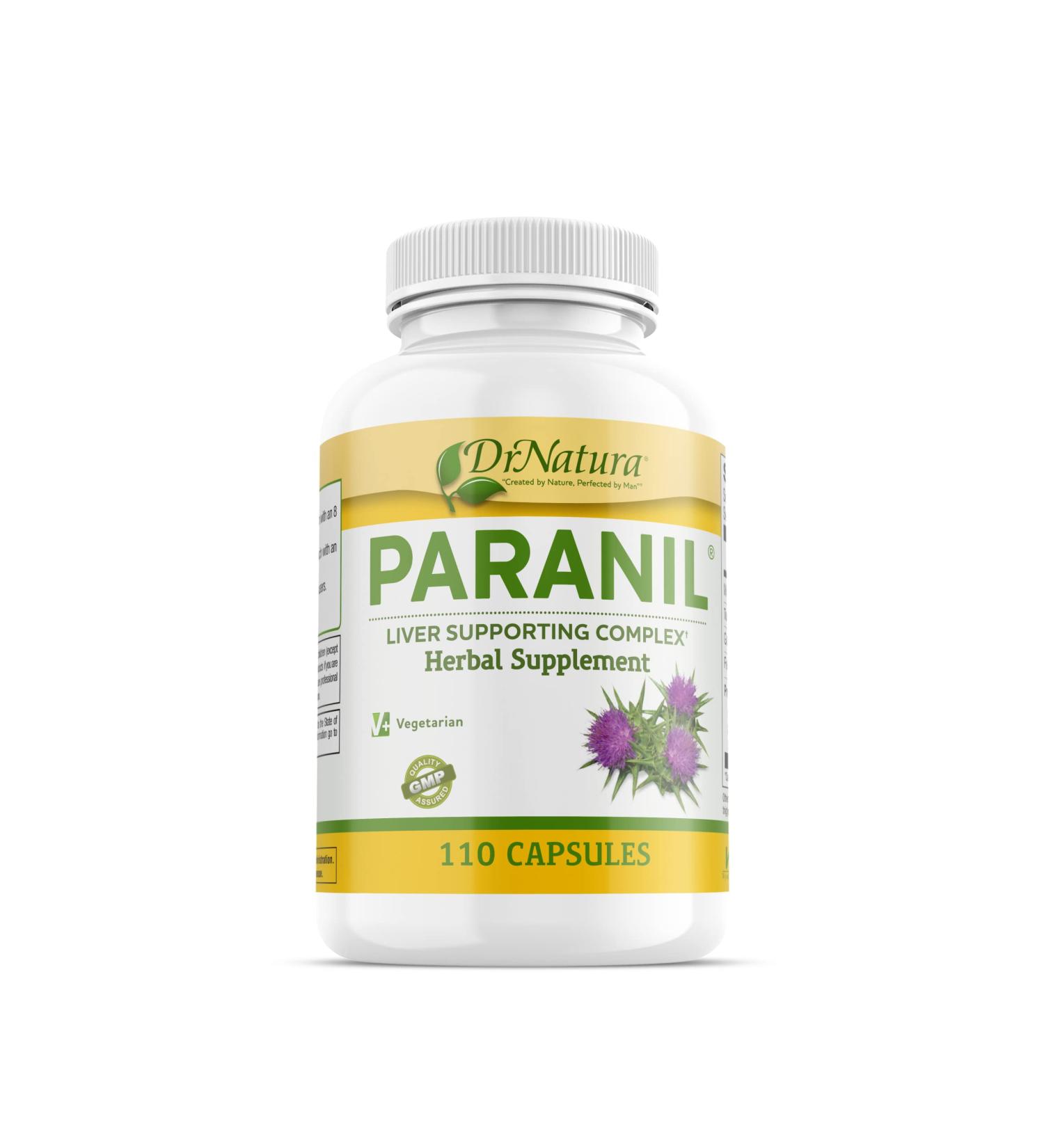 DrNatura Paranil Liver & Colon Cleanse - 17 Herbal Complex with Milk Thistle | Detox 110 Veg Caps - Buy Online on GoSupps.com
