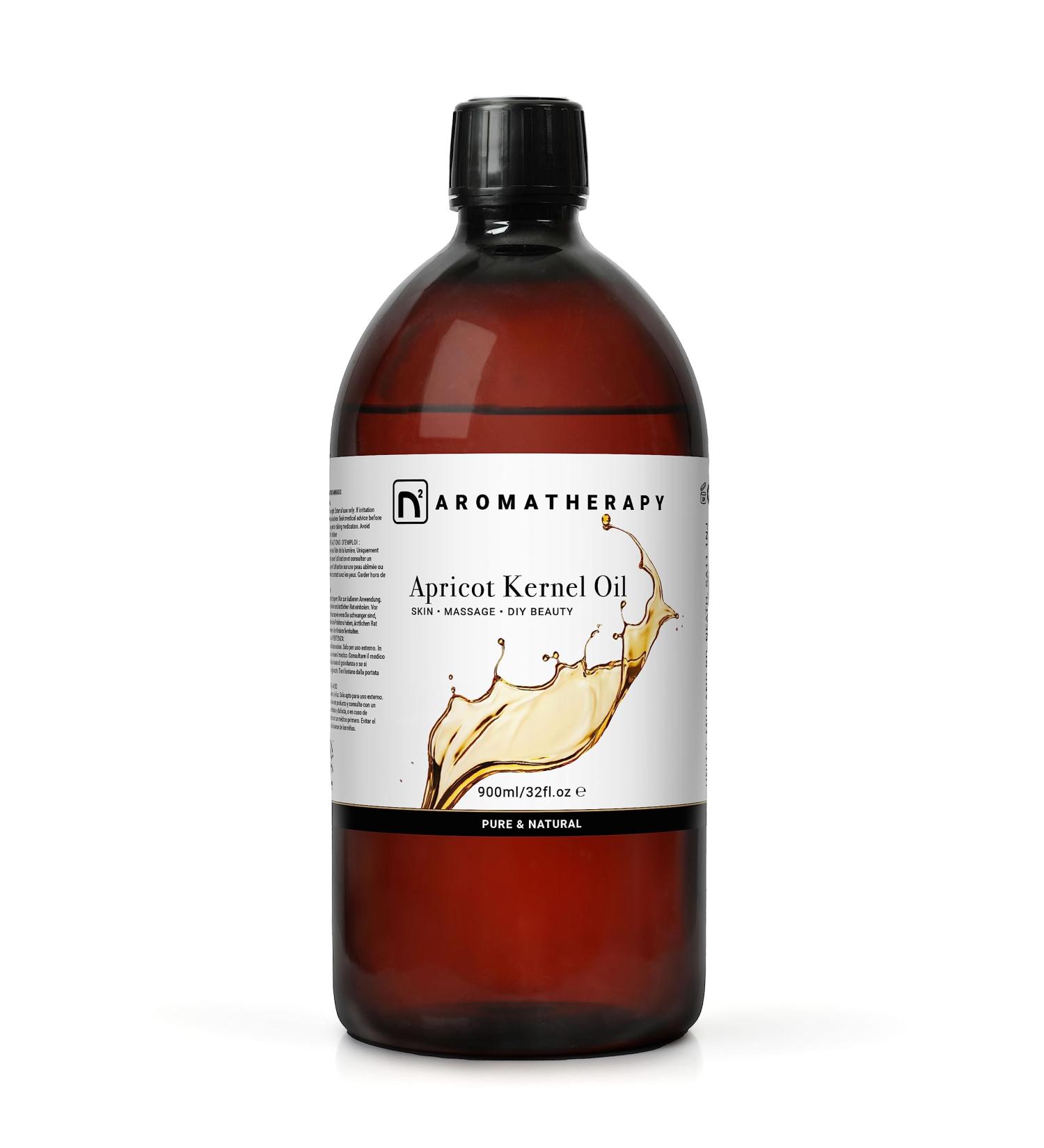 n2 Aromatherapy Apricot Kernel Oil - 900 ml - Vegetable Oil for Body Face Hair Massage - Buy Online on GoSupps.com