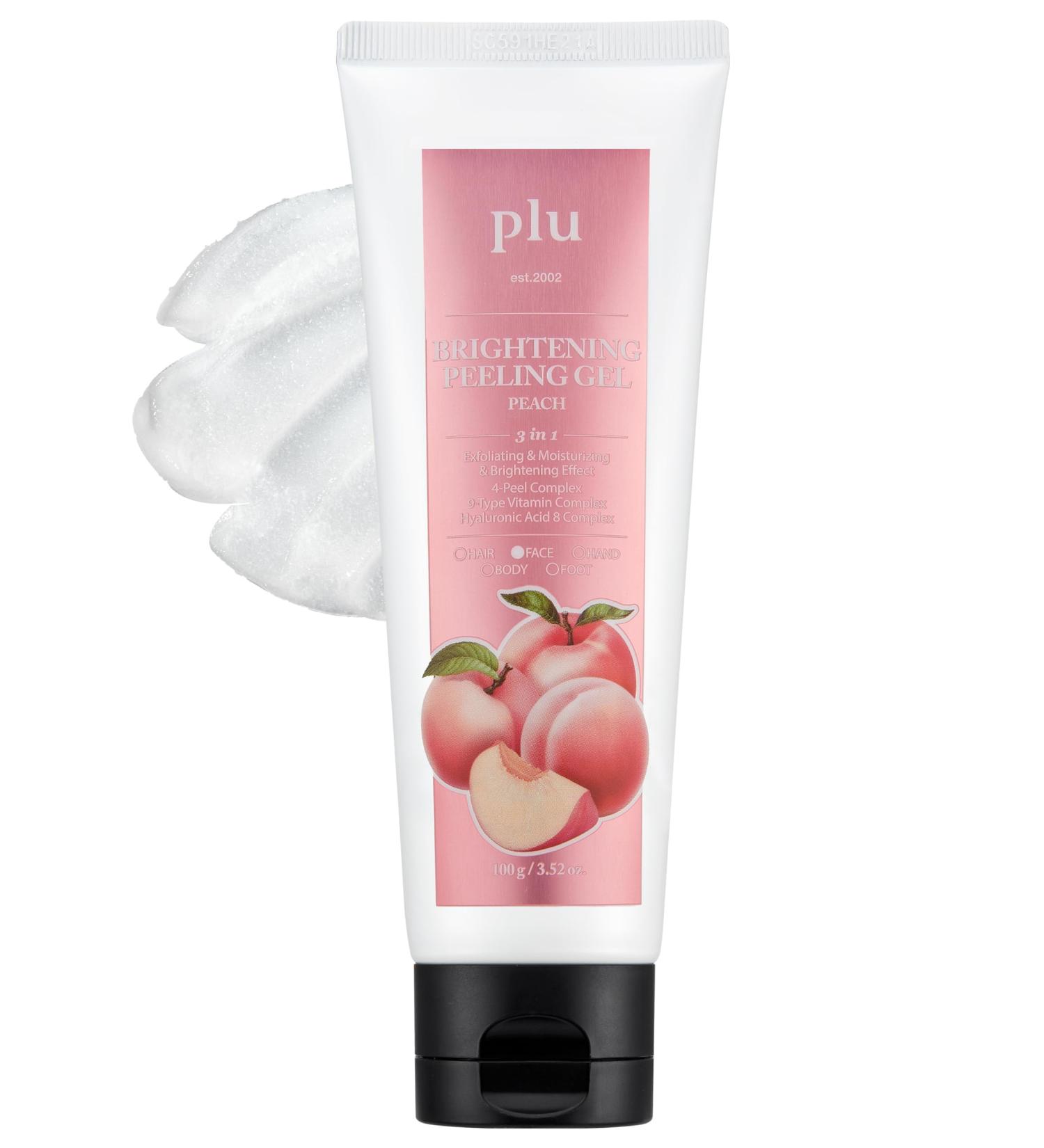Plu Peeling Gel Peach Korean Mild Gommage Gel Facial Exfoliator Scrub for Boosting Skin Radiance - Face Exfoliator Dead Skin Remover - Peach Floral Scent Hypoallergenic 3.38 fl.oz. - Buy Online on GoSupps.com
