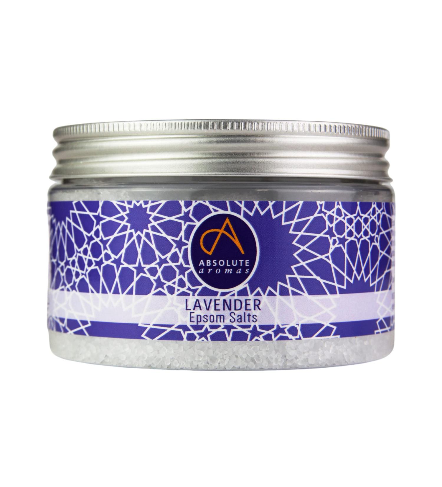 Absolute Aromas Lavender Epsom Bath Salts 300g - Infused with French Lavender Essential Oil - Soothe Skin & Calm Senses - Buy Online on GoSupps.com