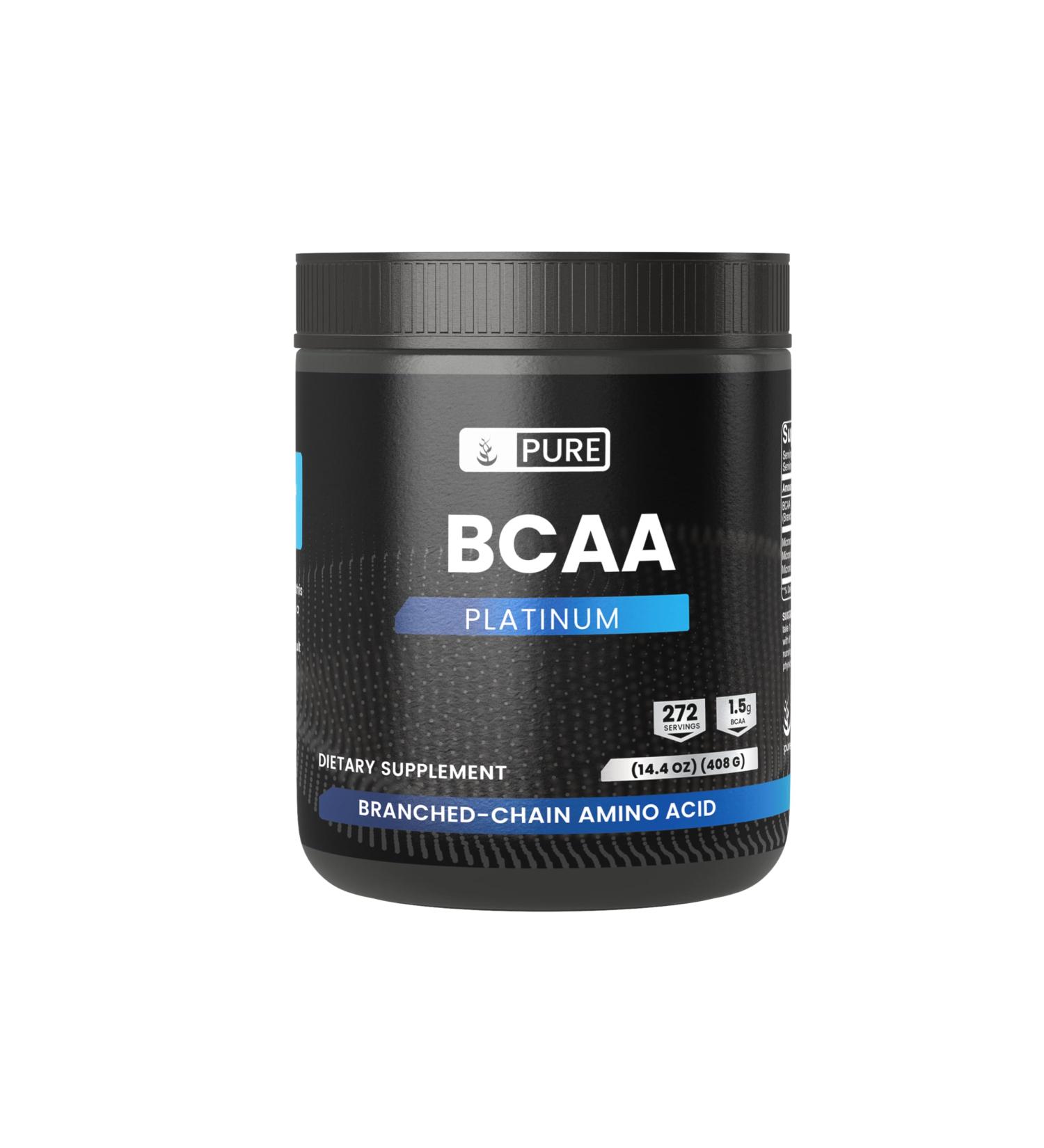 PURE ORIGINAL INGREDIENTS 2:1 BCAA Powder - Unflavored 14.4 oz 272 Servings No Additives or Fillers - Buy Internationally - Buy Online on GoSupps.com