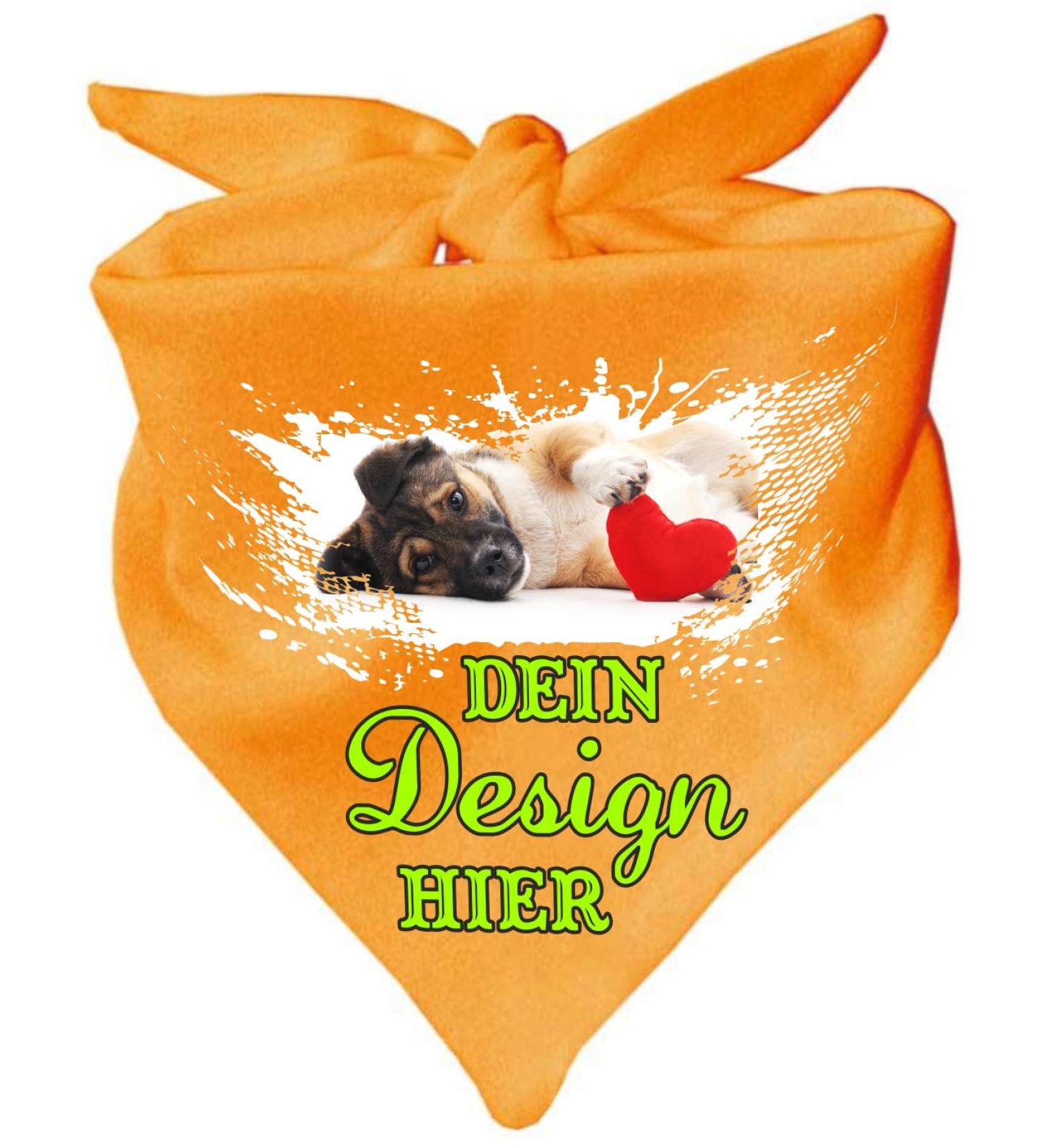 Personalized Little Fratz Dog Triangular Scarf - Yellow (68 cm) - Custom Motif - Buy Online on GoSupps.com