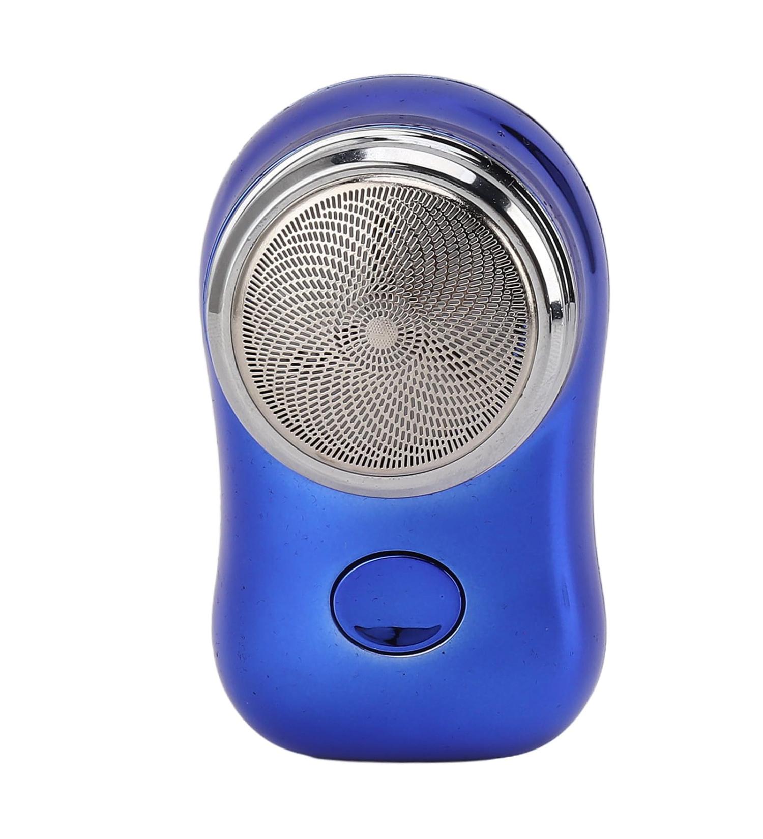 DAUZ Electric Beard Cutter | Mini Beard Trimmer with Stainless Steel Blades & Long Battery Life | 400mAh - Polished Electroplated Blue - Buy Online on GoSupps.com