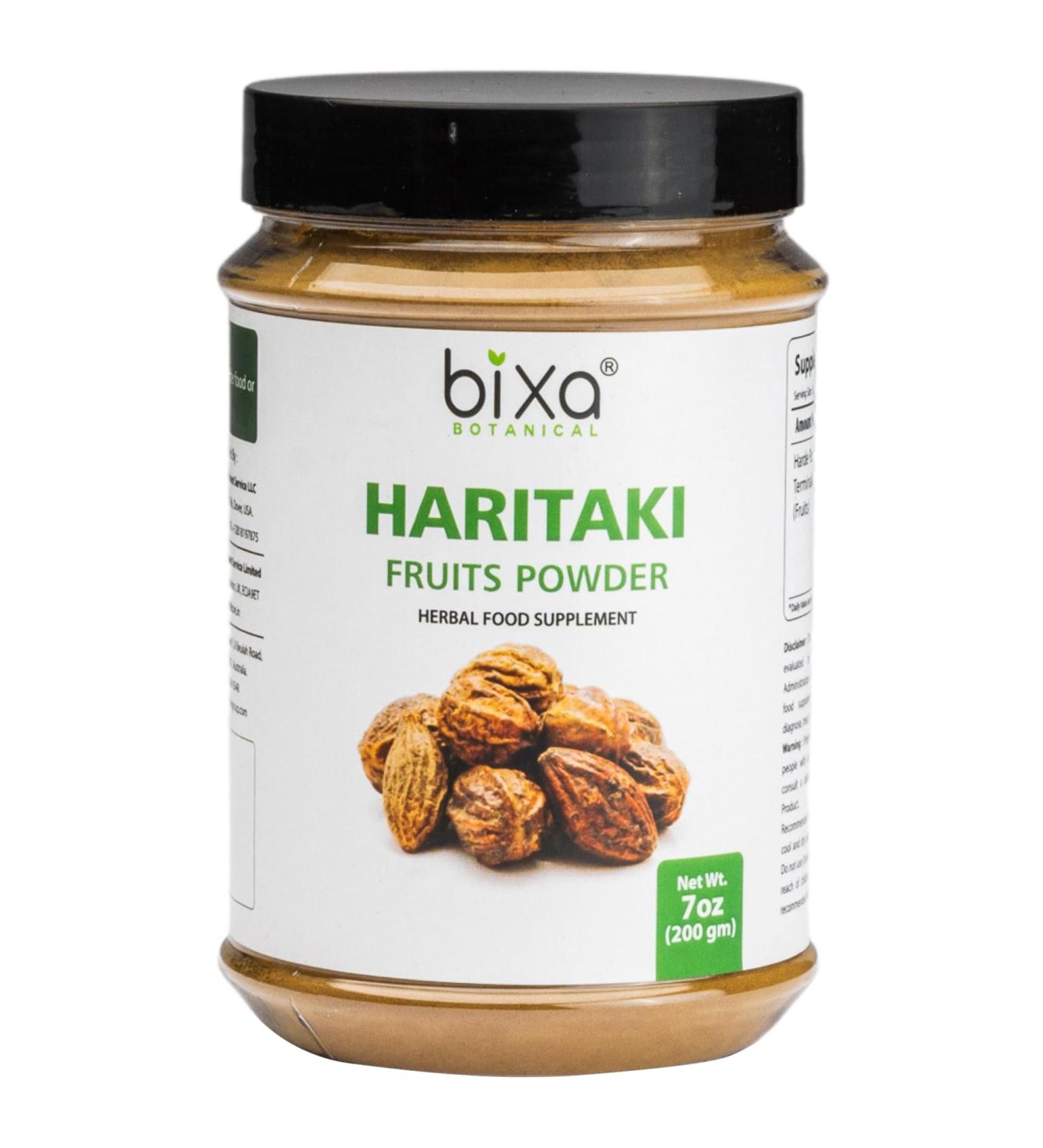 bixa BOTANICAL Haritaki Powder | Terminalia Chebula | 200 Grams / 7 OZ | Ayurvedic Herbal Supplement | Gluten Free, Non-GMO, Steam Treated, Vegan, 100% Pure. 7 Ounce (Pack of 1) - Buy Online on GoSupps.com