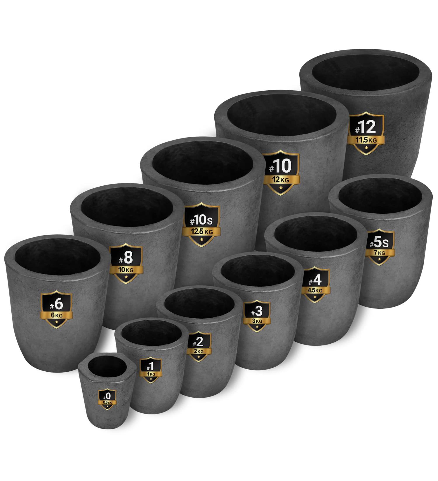 Gongyi #1 Clay Graphite Crucible 2.2lbs-1kg for Metal Melting Casting - Gold Silver Copper Brass Aluminum - Buy Online on GoSupps.com