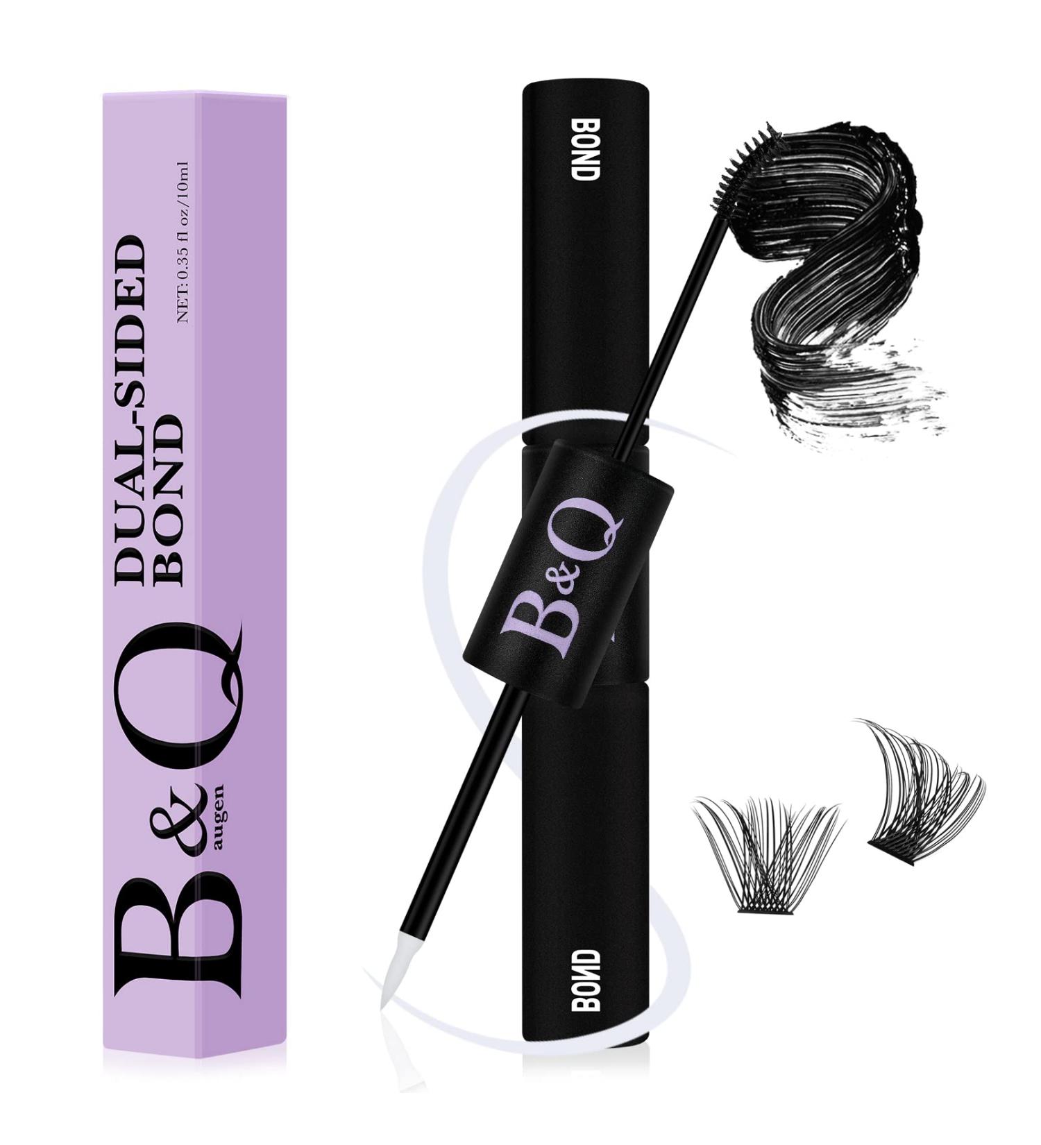 Cluster Lash Glue 10ML - Dual-Sided Bond Long Lasting Hold - Waterproof Mascara Wand Bond - Black and Clear 10ML - Buy Online on GoSupps.com