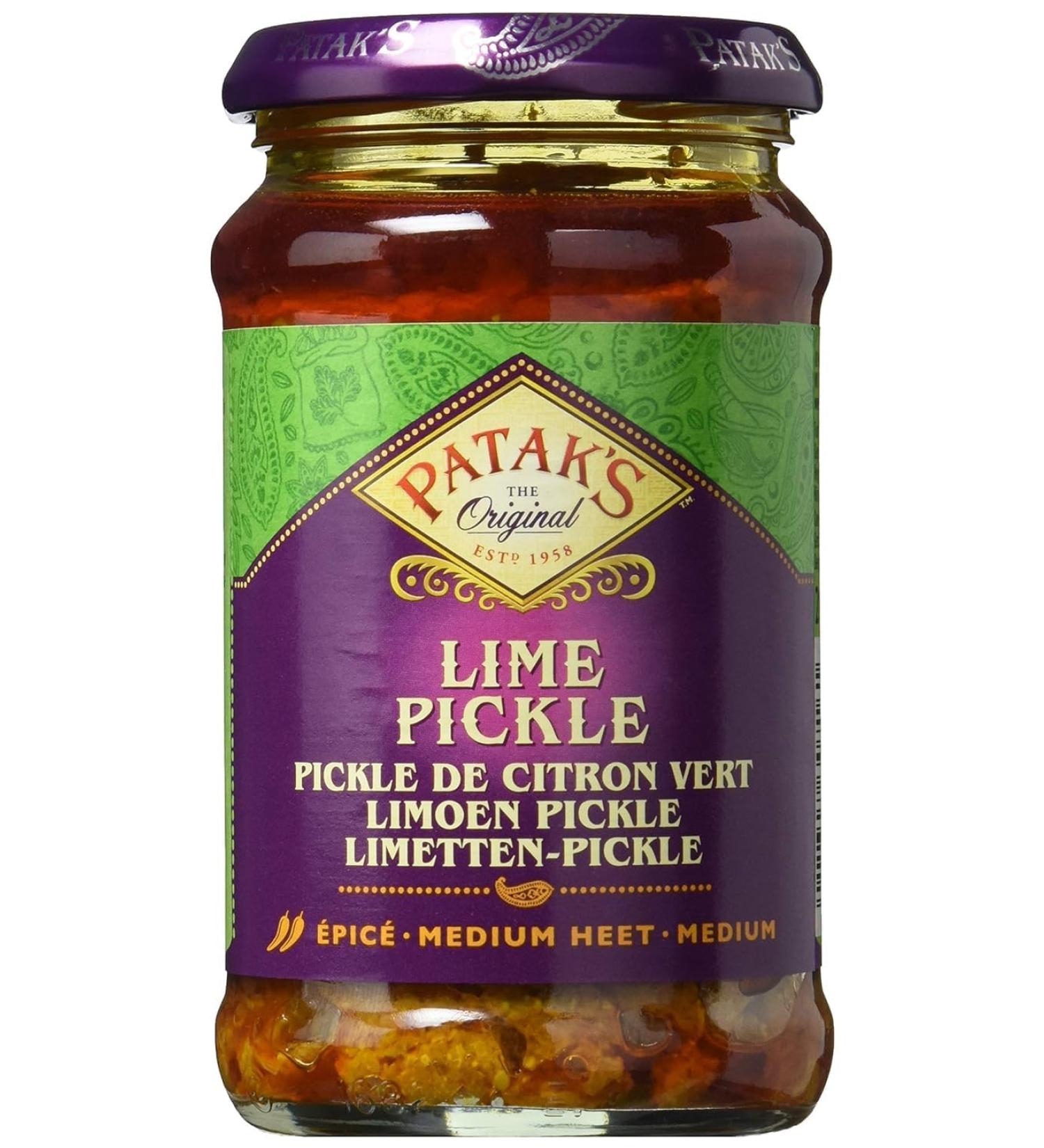 Patak's Lime Pickle Medium 283g - Authentic Indian Condiment for Global Shipping - Buy Online on GoSupps.com