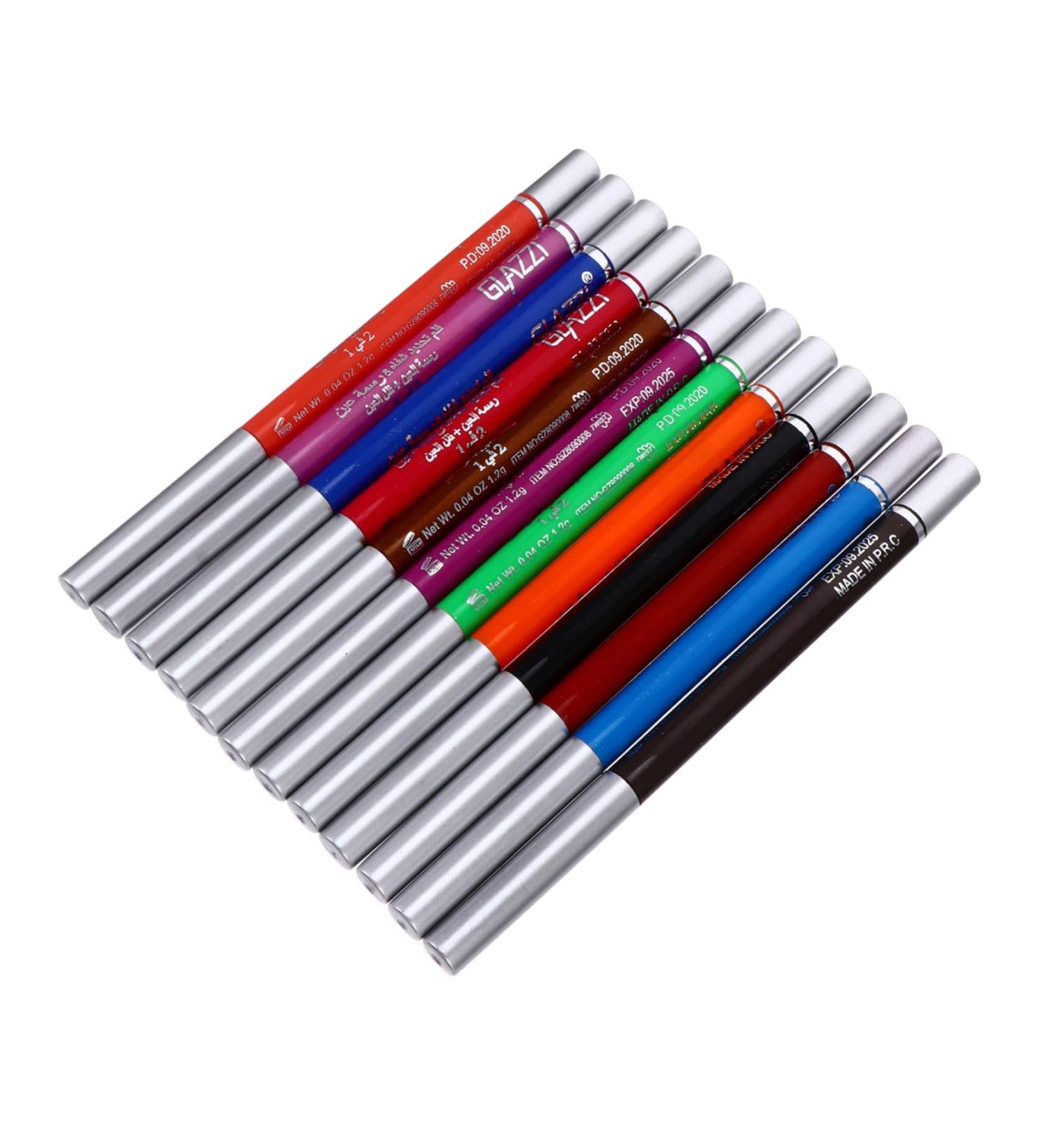 Healeved 12 Pcs 1 Set Shadow Set Long-lasting Eye Liners Colored Eyeliner Makeup Kit Paste Colorful 1 count (Pack of 1) Colorful - Buy Online on GoSupps.com