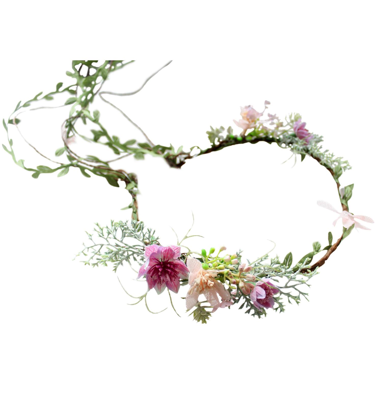Boho Vine Flower Crown Headpiece - Rosy Floral Halo by LLinfflr - Buy Online on GoSupps.com