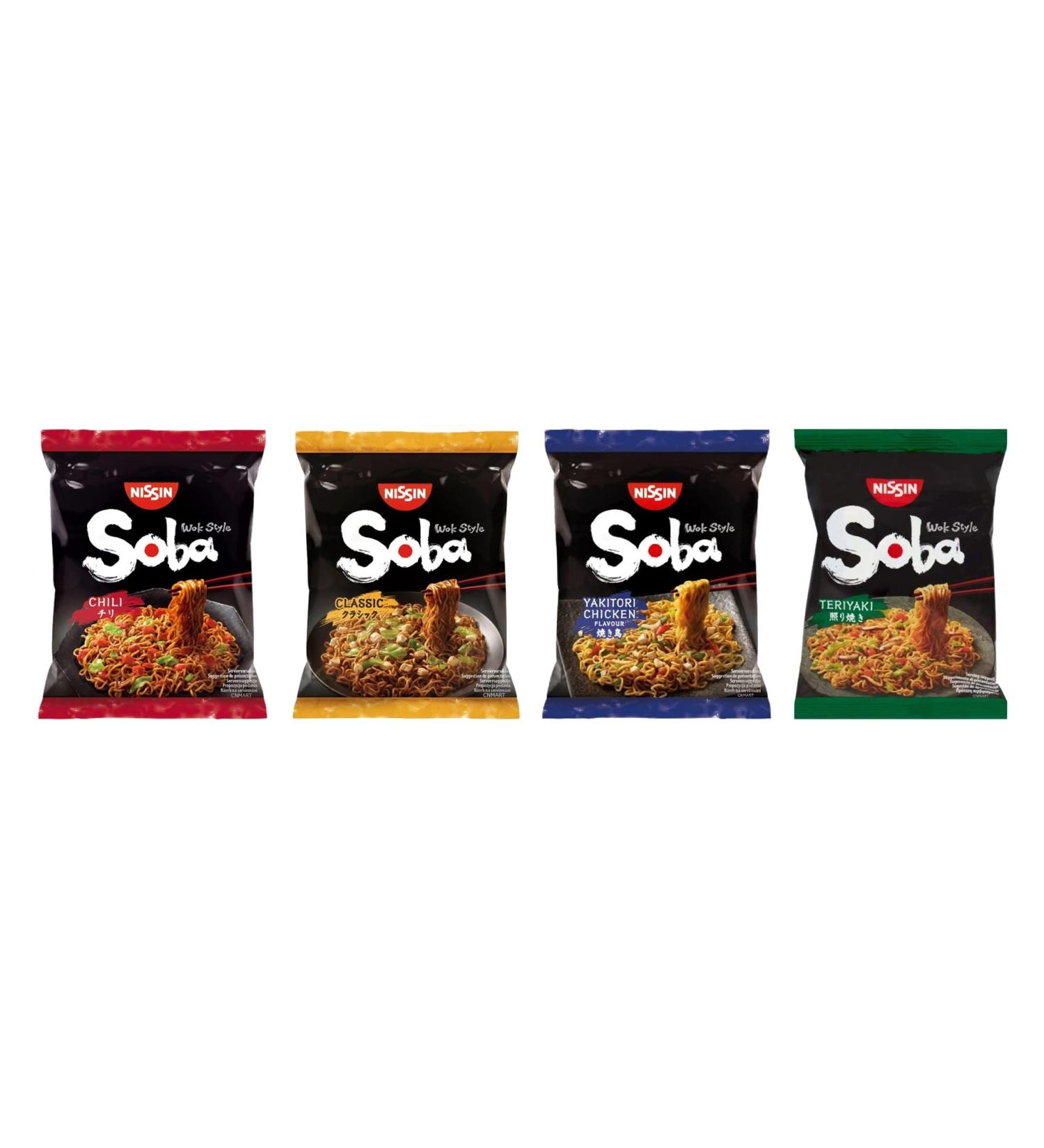 Nissin Soba Fried Instant Noodles Wok Style (Pack of 27) Customise Your Assorted Flavours - Buy Online on GoSupps.com