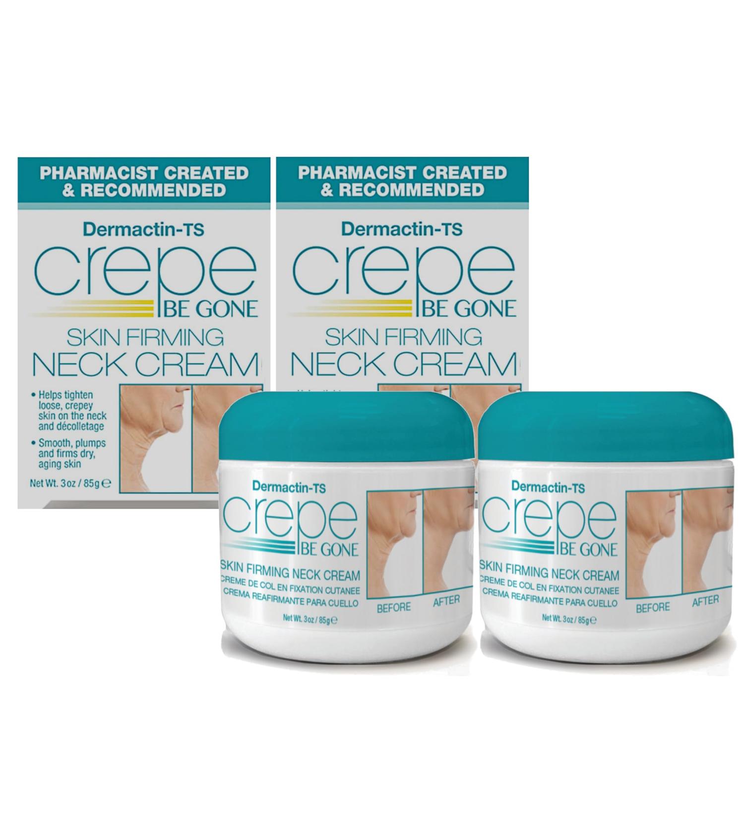 Dermactin Crepe Be Gone Firming Neck Cream 3 oz. (PACK OF 2) - Buy Online on GoSupps.com