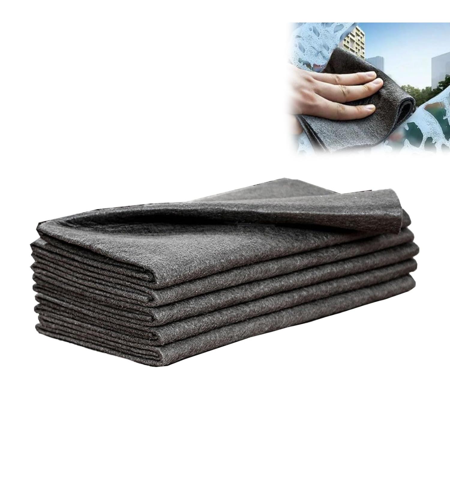 Strip-Free Microfiber Cleaning Towels - Magical Thickened Cloths for Home Windows Mirrors and Cars (Pack of 5) - Buy Online on GoSupps.com
