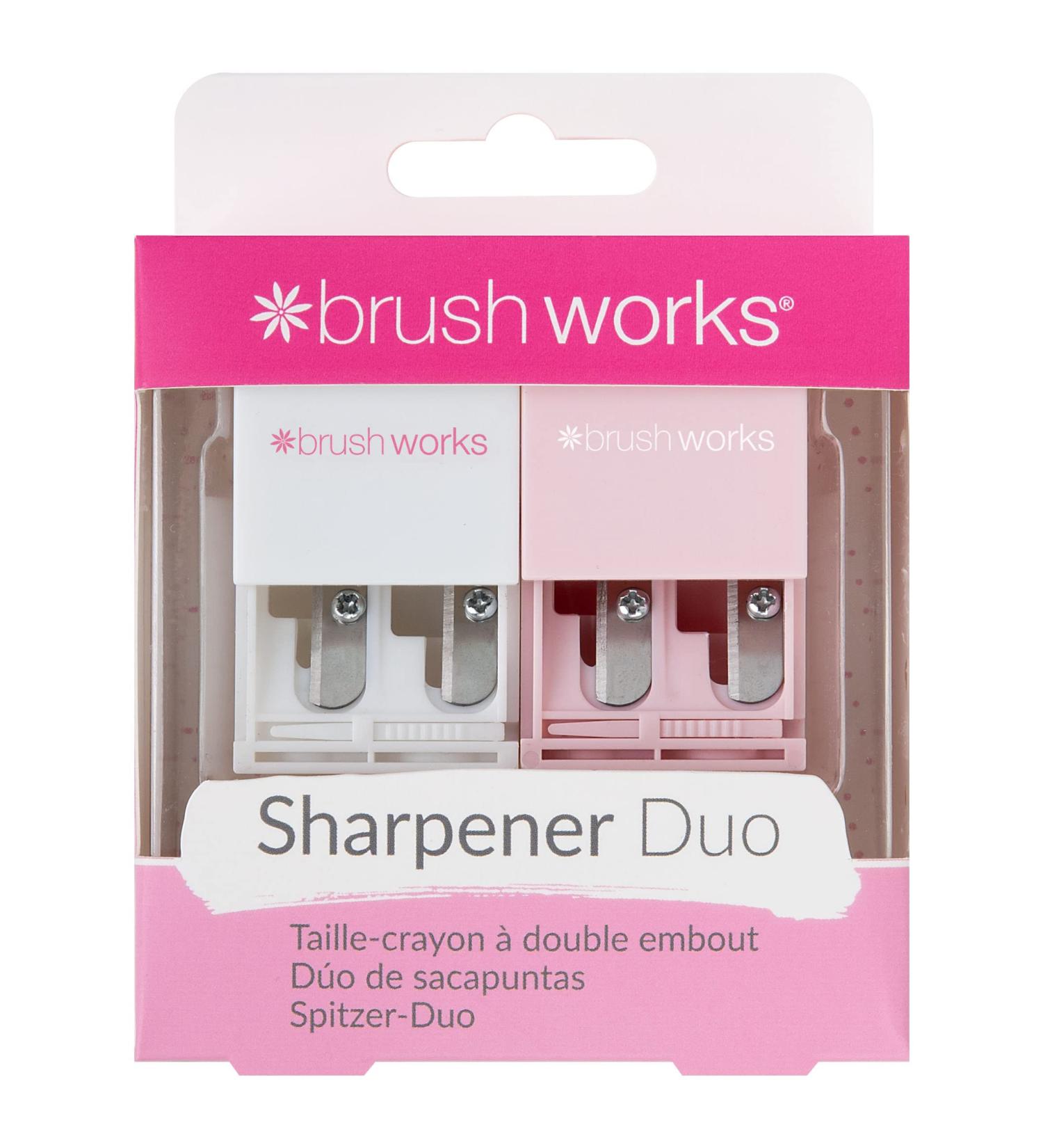 Brushworks Sharpener Duo - Dual Precision Eyeliner & Lip Pencil Sharpener for Perfectly Defined Makeup - Buy Online on GoSupps.com
