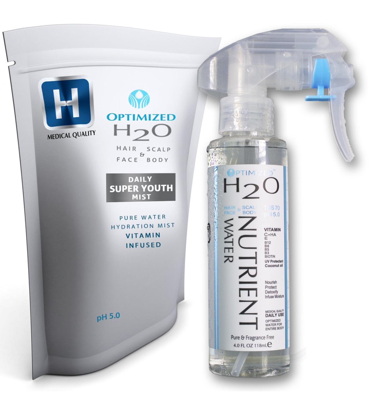 Maximum Strength Anti-Aging Hydrating Mist for Hair, Face & Skin | Vitamin C Toner + Hyaluronic Acid Serum by Stanford Ph.D Doctor | Multi-Bond Coconut Oil, Sunflower & Sea Buckthorn - Buy Online on GoSupps.com