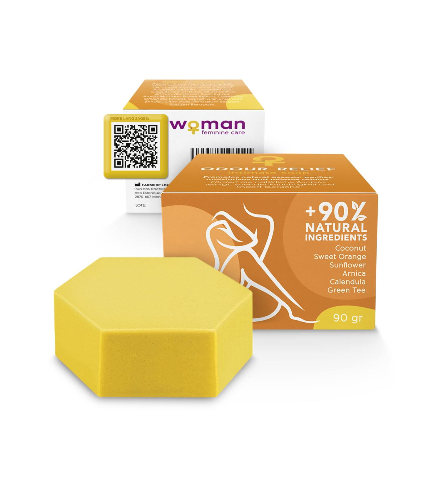 90g Intimate Soap for Women - Natural Moisture & Odor Control - Gentle Intimate Care with 90% Natural Ingredients - Buy Online on GoSupps.com