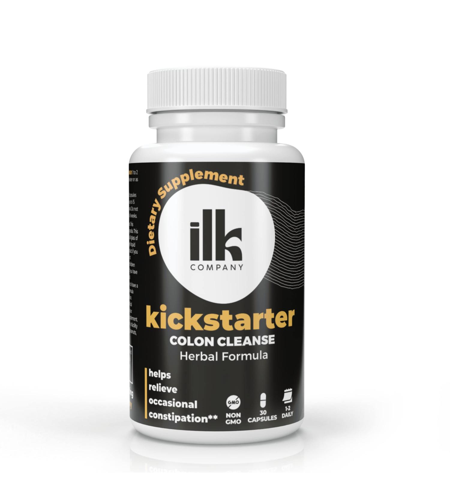ILK Herbal Colon Cleanse Capsules - Made in USA - Non-GMO, Gluten-Free with Probiotics for Detox & Gut Health - 3, 7, 15 Day Cleanse Options - Buy Online on GoSupps.com