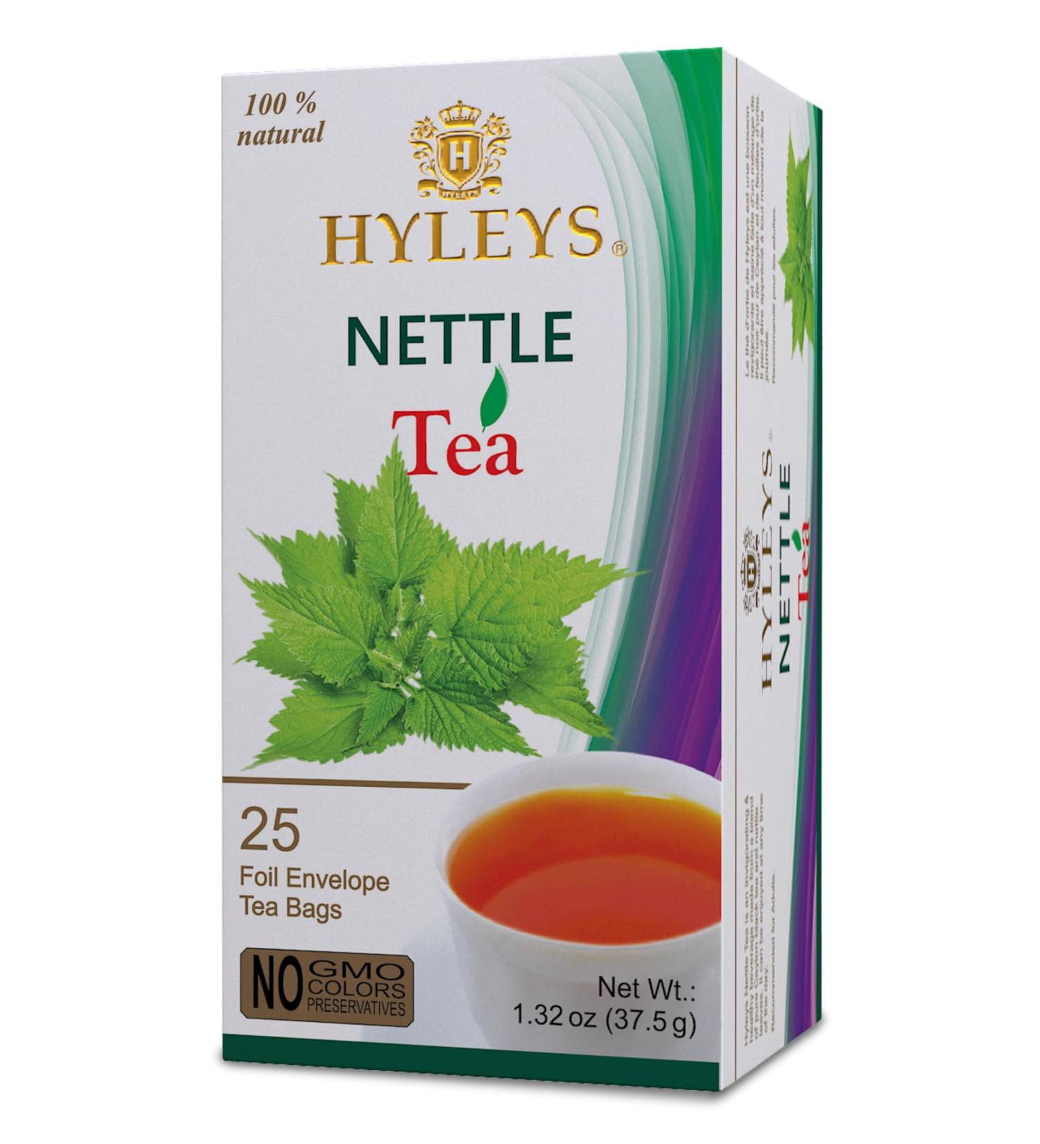 Hyleys Natural Wellness Feuilles d'ortie au th noir M lange de th de Ceylan pur 100 % naturel sans sucre sans gluten sans OGM 25 sachets de th feuilles d'ortie avec th noir - Buy Online on GoSupps.com