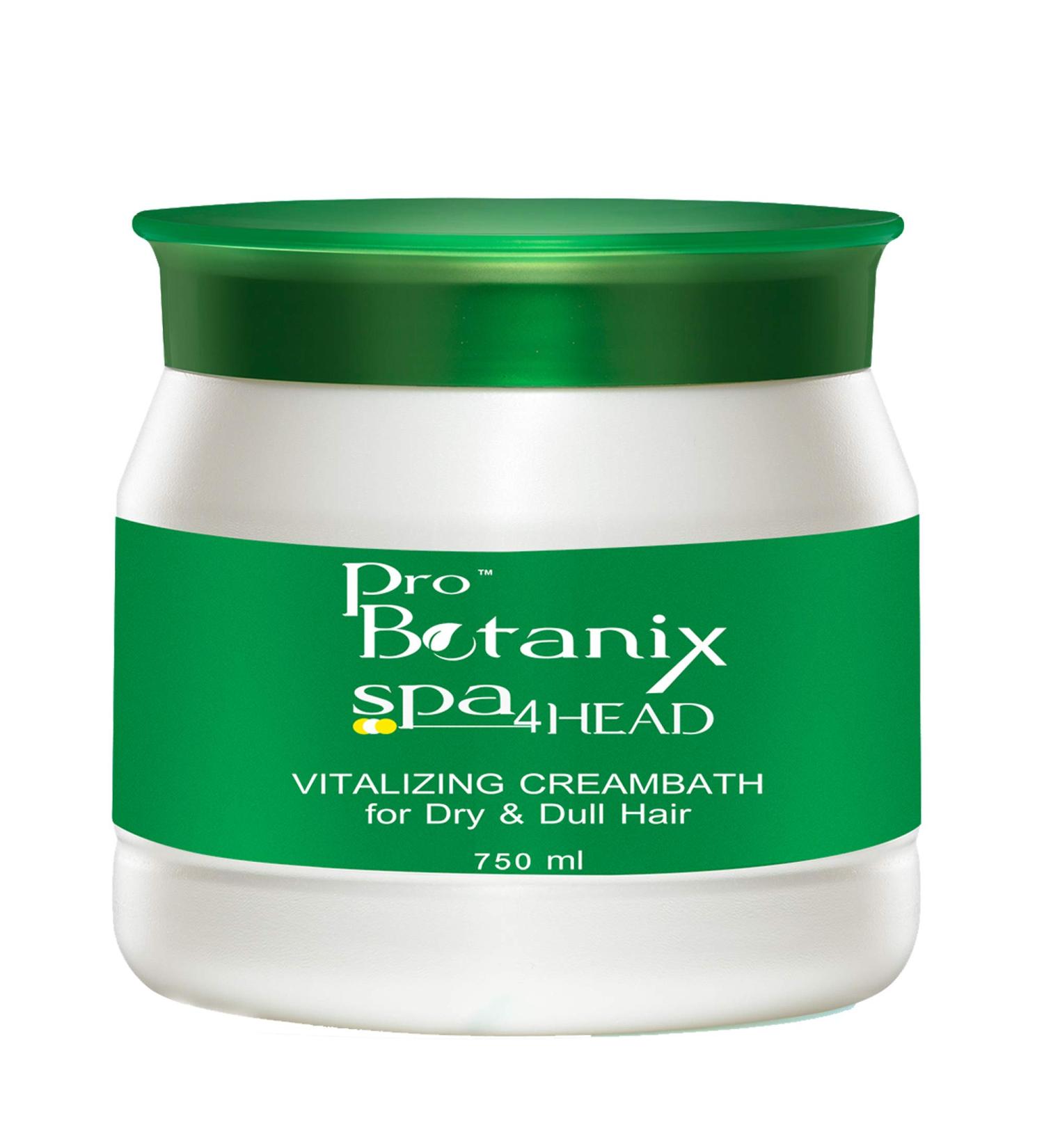 Pro Botanix Spa4head Vitalizing Creambath 26.46 Oz (750g) | Organic Hair Cream For Dry and Dull Hair | For All Hair Types