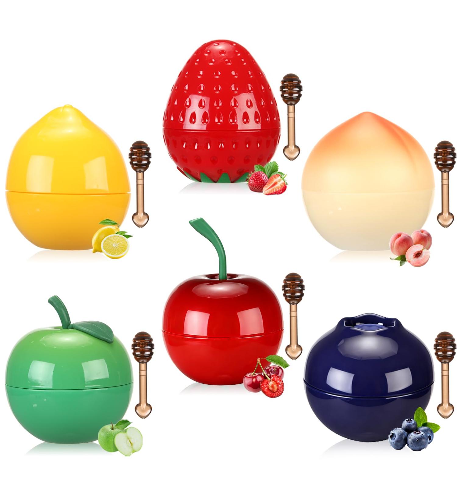 6 PCS Mini Bee Lip Balm Lip Mask Fruit Pot Strawberry Lip Balm for Teens Girls 8-12 Lemon Peach Cherry Moisturizing Lip Sleeping Mask Overnight Lip Treatment Color lip Balm Gifts Set Galentines Gifts - Buy Online on GoSupps.com