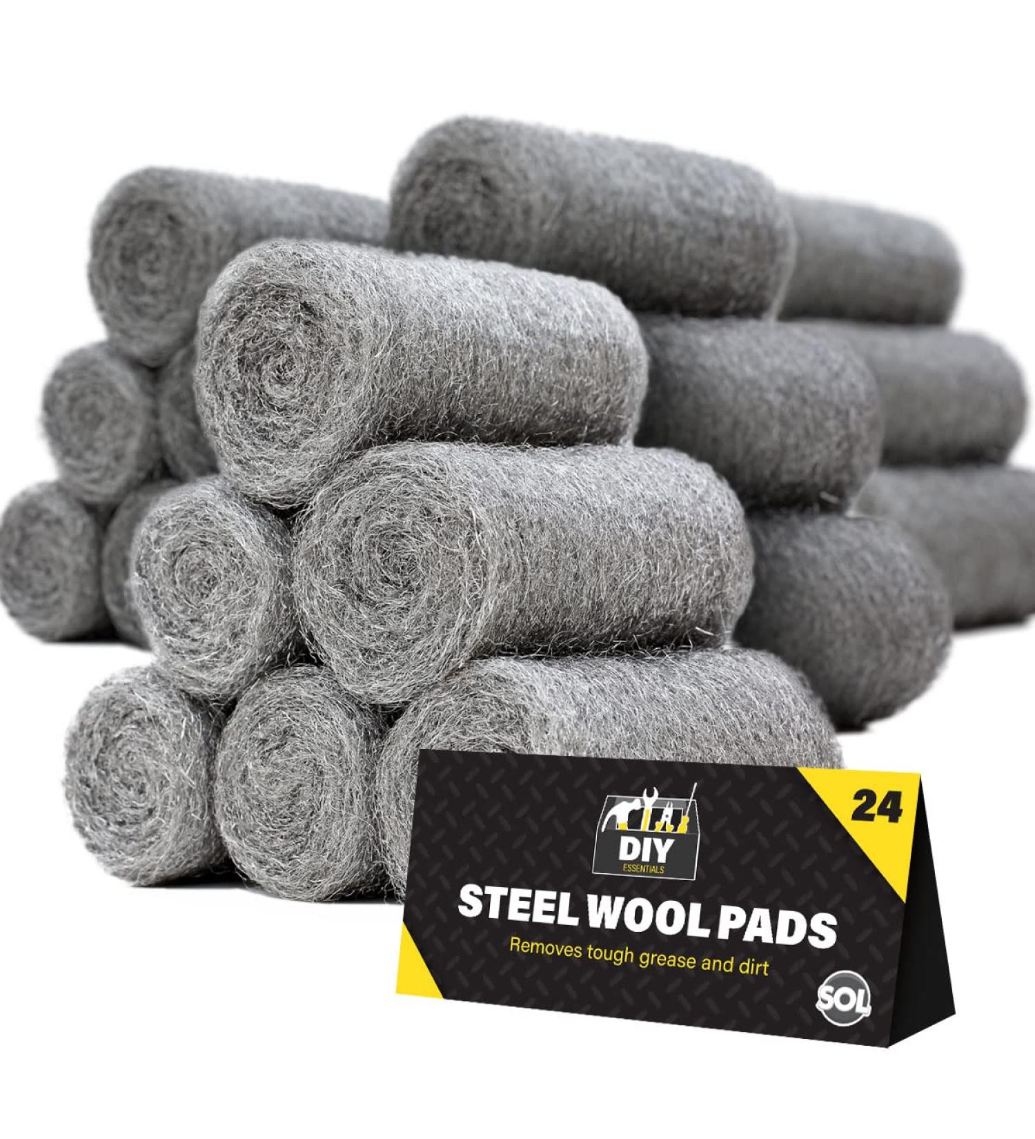 24pk Steel Wool Mice | Wire Wool Mice Grade 0 Steel Wool for Cleaning & Closing Small Holes Fine Wire Wool Rats Roll | Wire Wool 0 Wire Wool for Wood Wire Wool For Metal Fine Steel Wool Rodent Control - Buy Online on GoSupps.com
