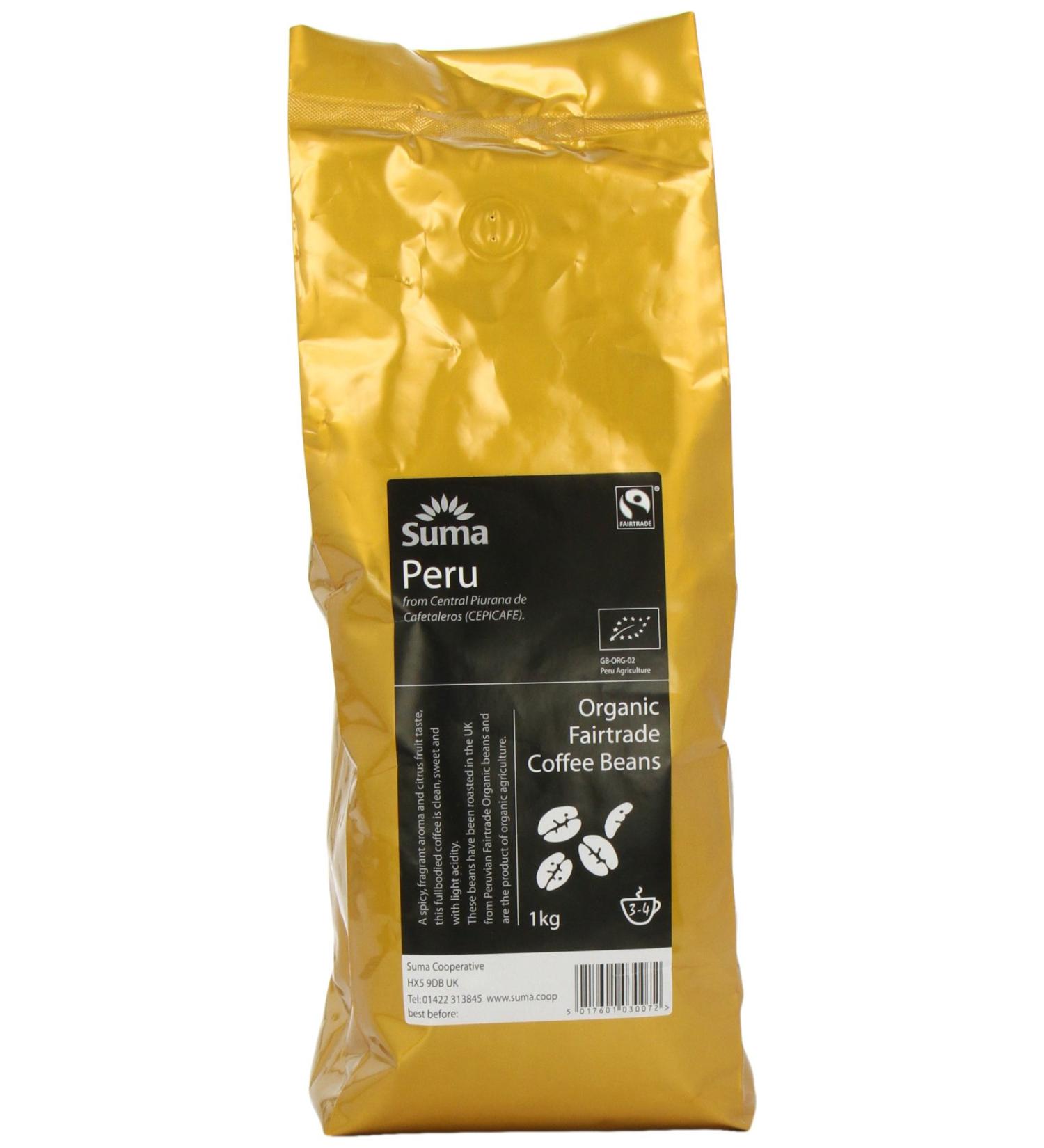 Suma Fairtrade Organic Peru Cepicafe Coffee Beans 1 kg